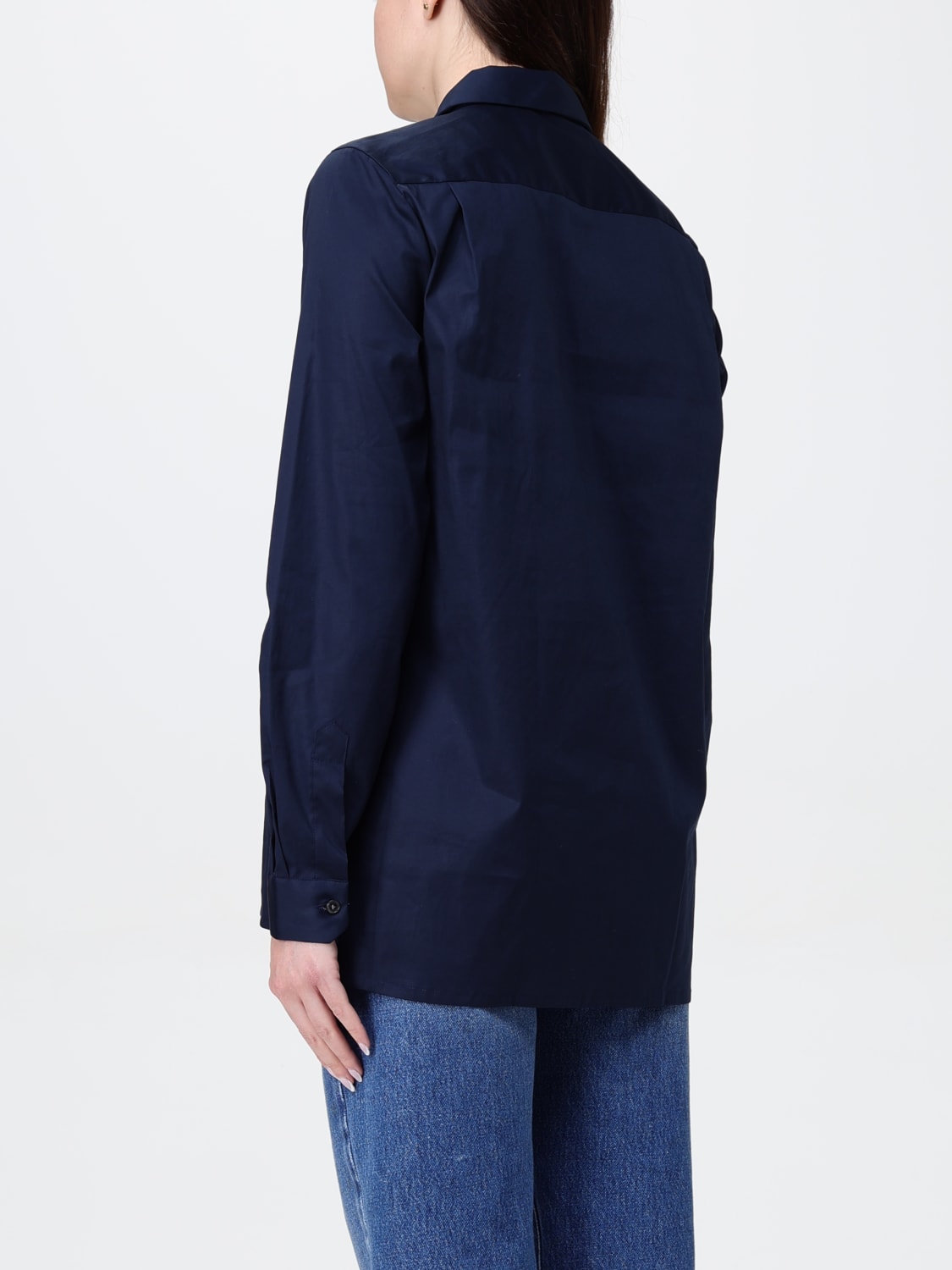 FAY CAMICIA: Camicia basic Fay in cotone stretch , Blue - Img 2