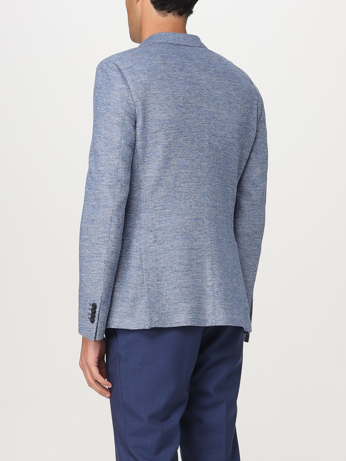 LUIGI BIANCHI КУРТКА: Блейзер Мужское Luigi Bianchi, Синий - Img 2