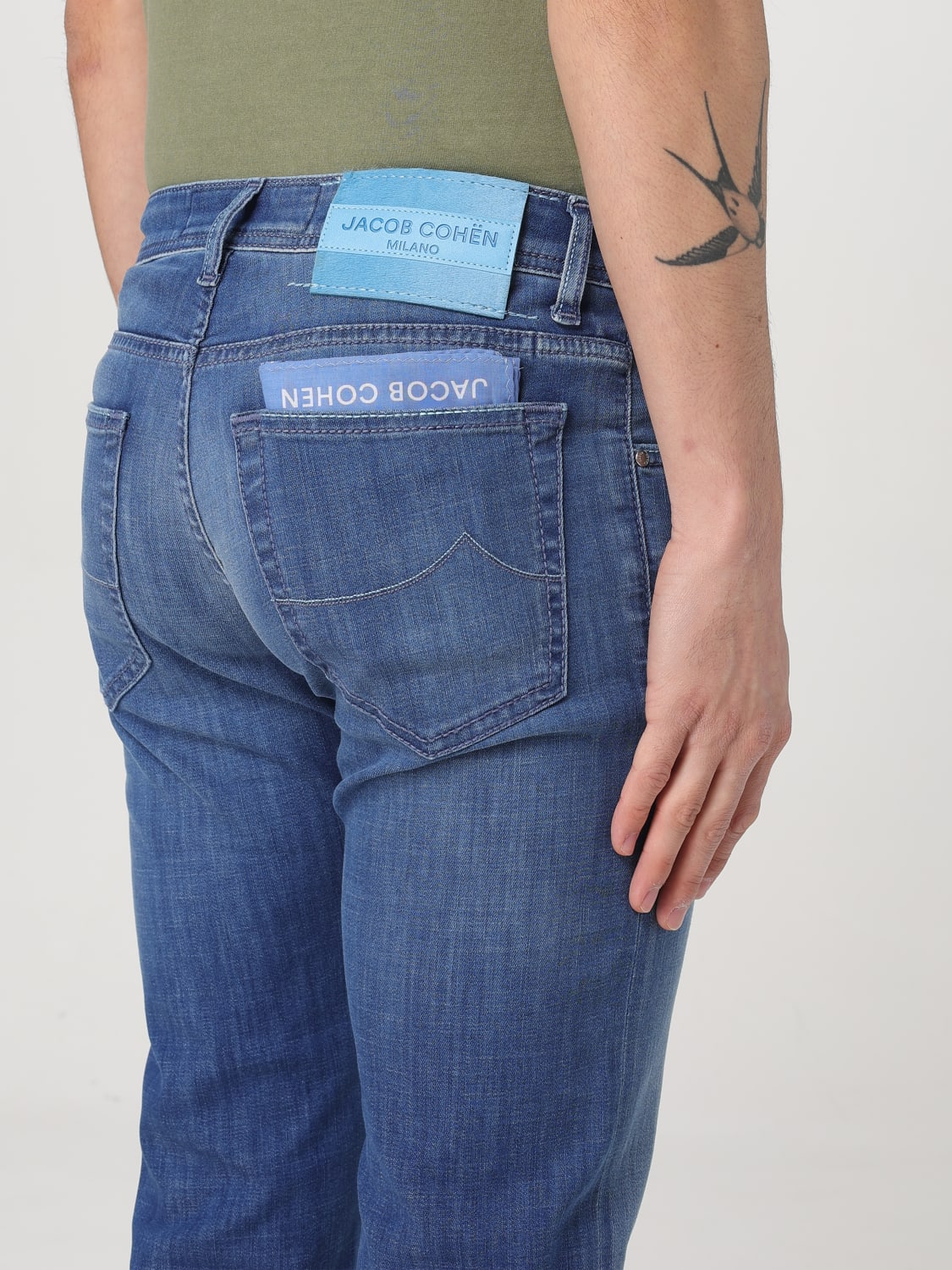 JACOB COHEN: cotton blend denim jeans - Blue | Jacob Cohen jeans ...