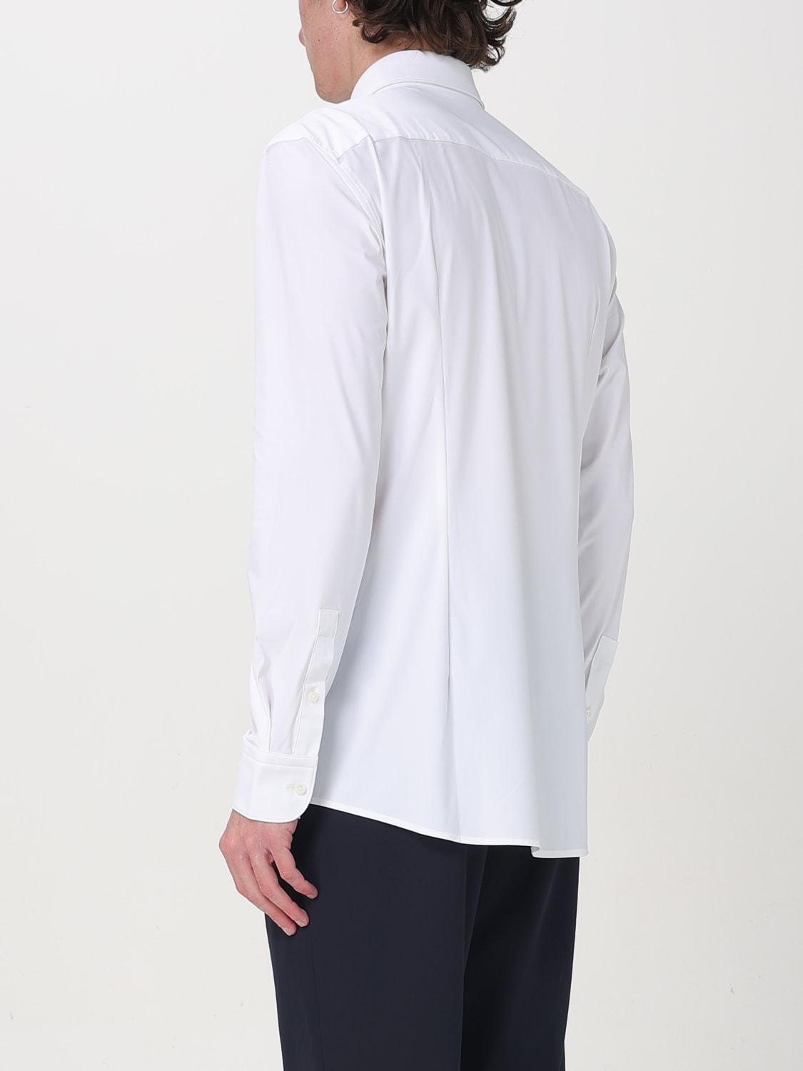 HUGO CAMICIA: Camicia classica Hugo in jersey stretch , Bianco - Img 2