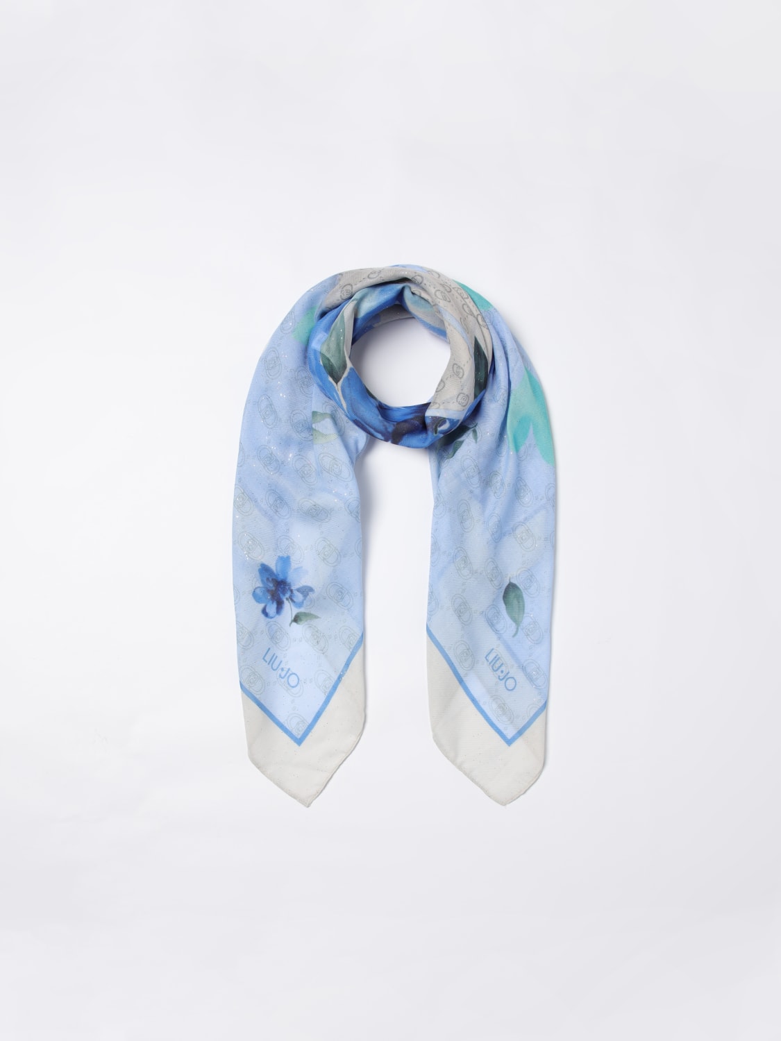 スカーフ LIU JO Woman Neck scarf Gnawed Blue 2A5036T0300 00120 LIU JO: Neck scarf woman - Gnawed Blue | Liu Jo neck scarf