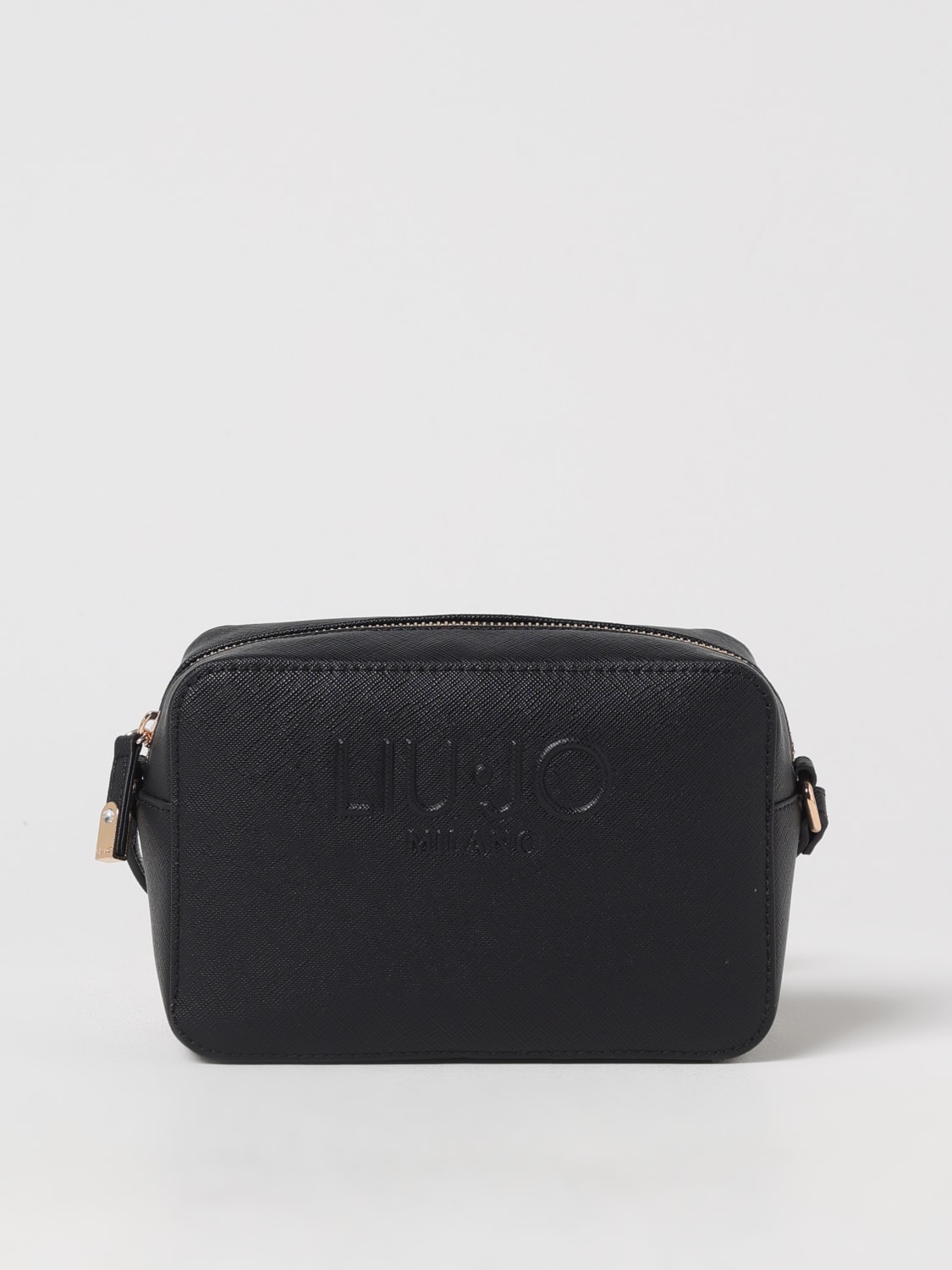 LIU JO BORSA A TRACOLLA: Borsa Liu Jo in pelle sintetica saffiano , Nero - Img 1