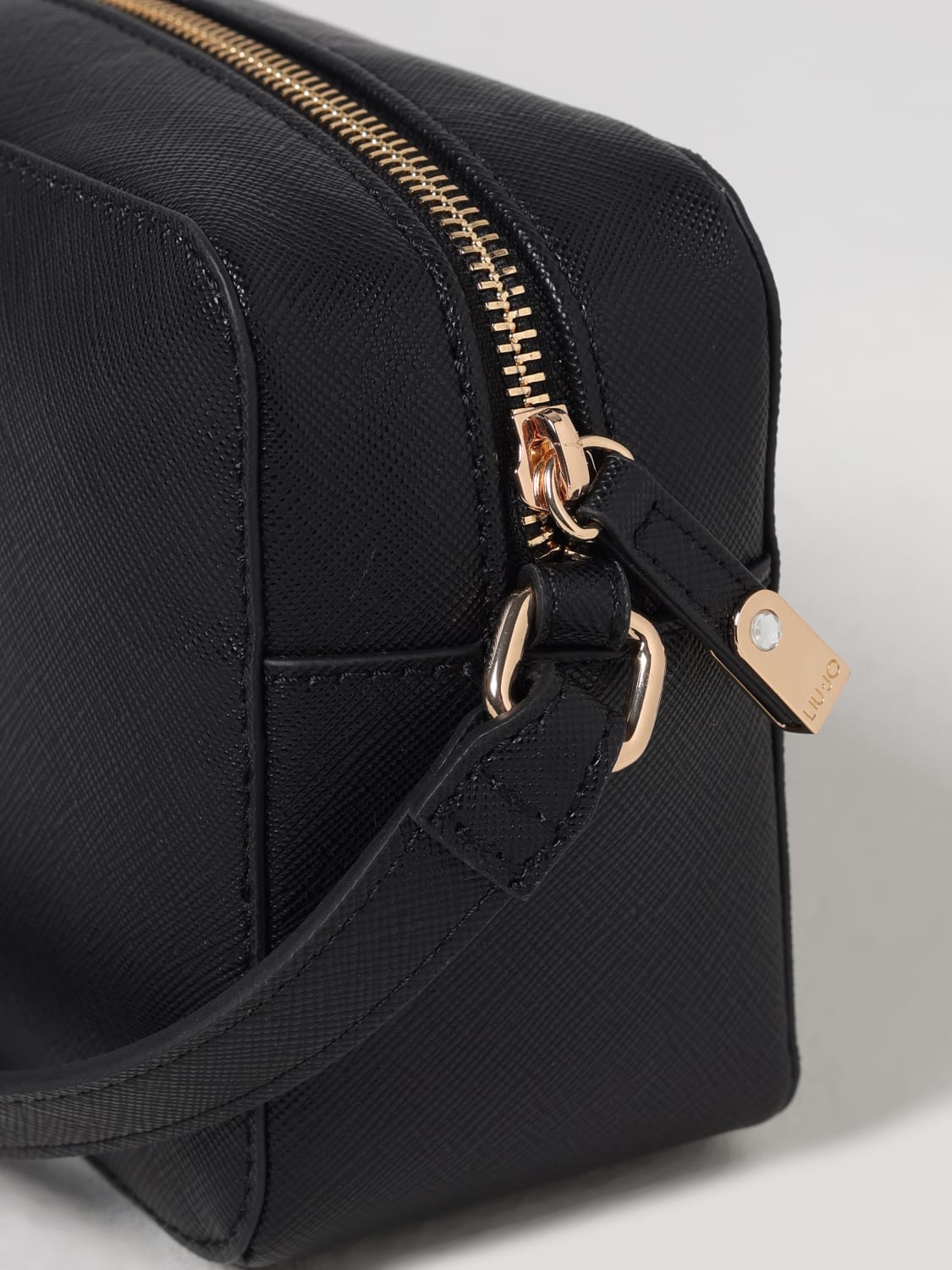 LIU JO BORSA A TRACOLLA: Borsa Liu Jo in pelle sintetica saffiano , Nero - Img 3