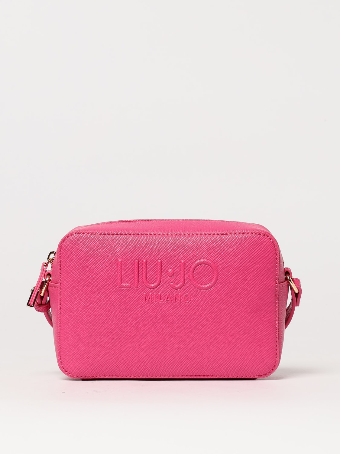 LIU JO BORSA A TRACOLLA: Borsa Liu Jo in pelle sintetica saffiano , Fuxia - Img 1