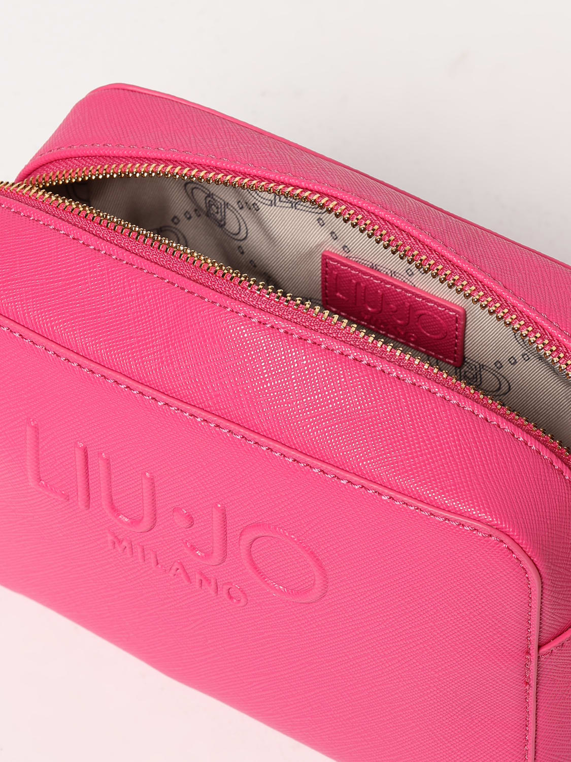 LIU JO BORSA A TRACOLLA: Borsa Liu Jo in pelle sintetica saffiano , Fuxia - Img 3