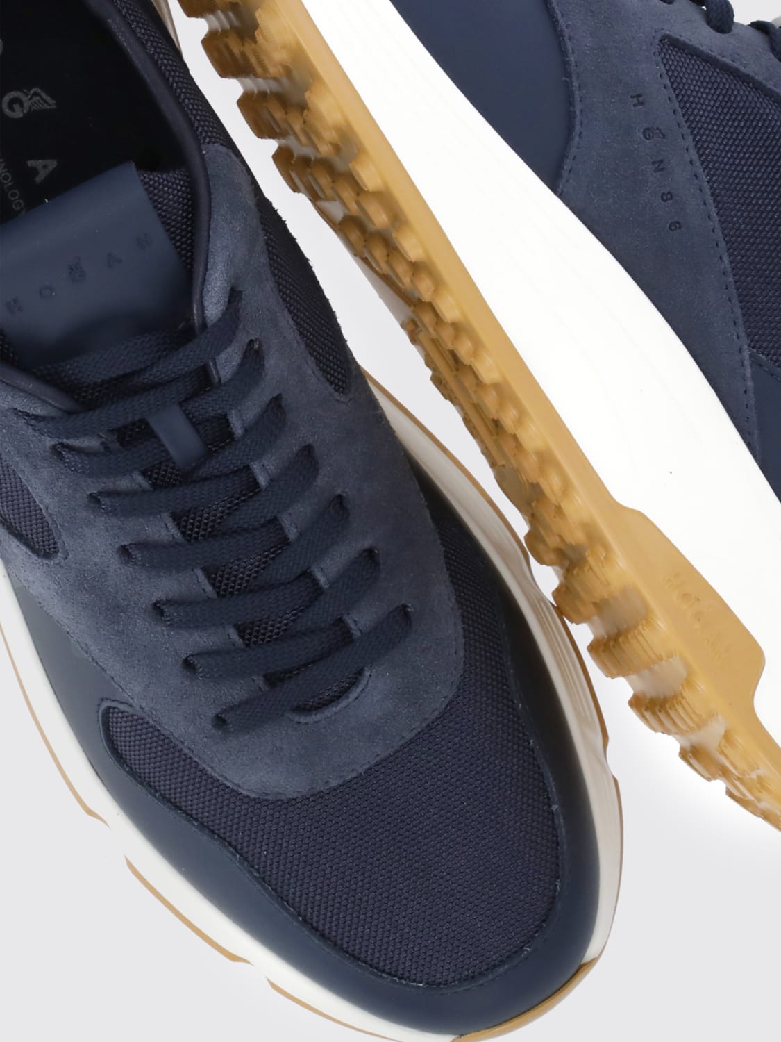 HOGAN SNEAKERS: Sneakers Hyperlight Hogan in pelle e mesh , Blue - Img 4