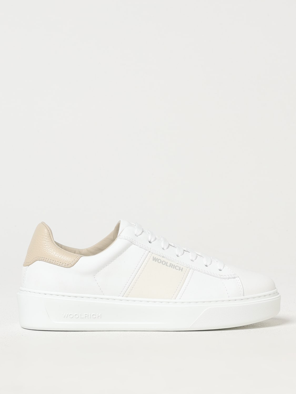 WOOLRICH SNEAKERS: Sneakers Woolrich in pelle , Bianco - Img 1