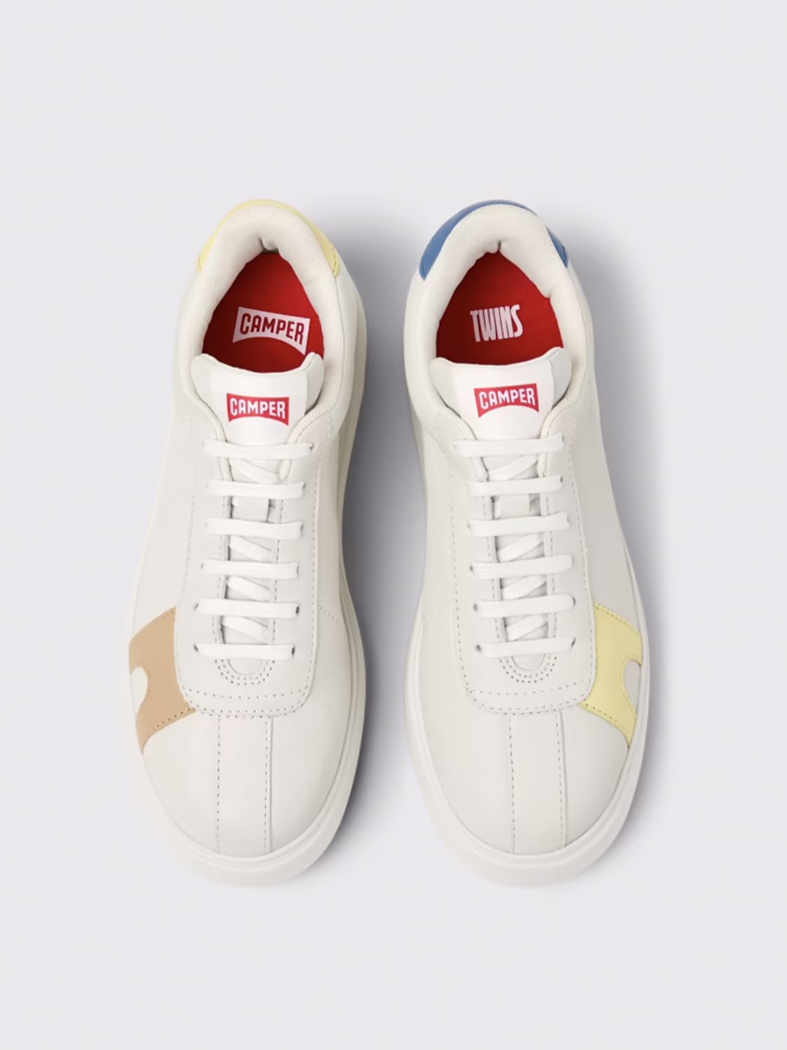CAMPER SNEAKERS: Sneakers Twins Camper in pelle , Bianco - Img 4