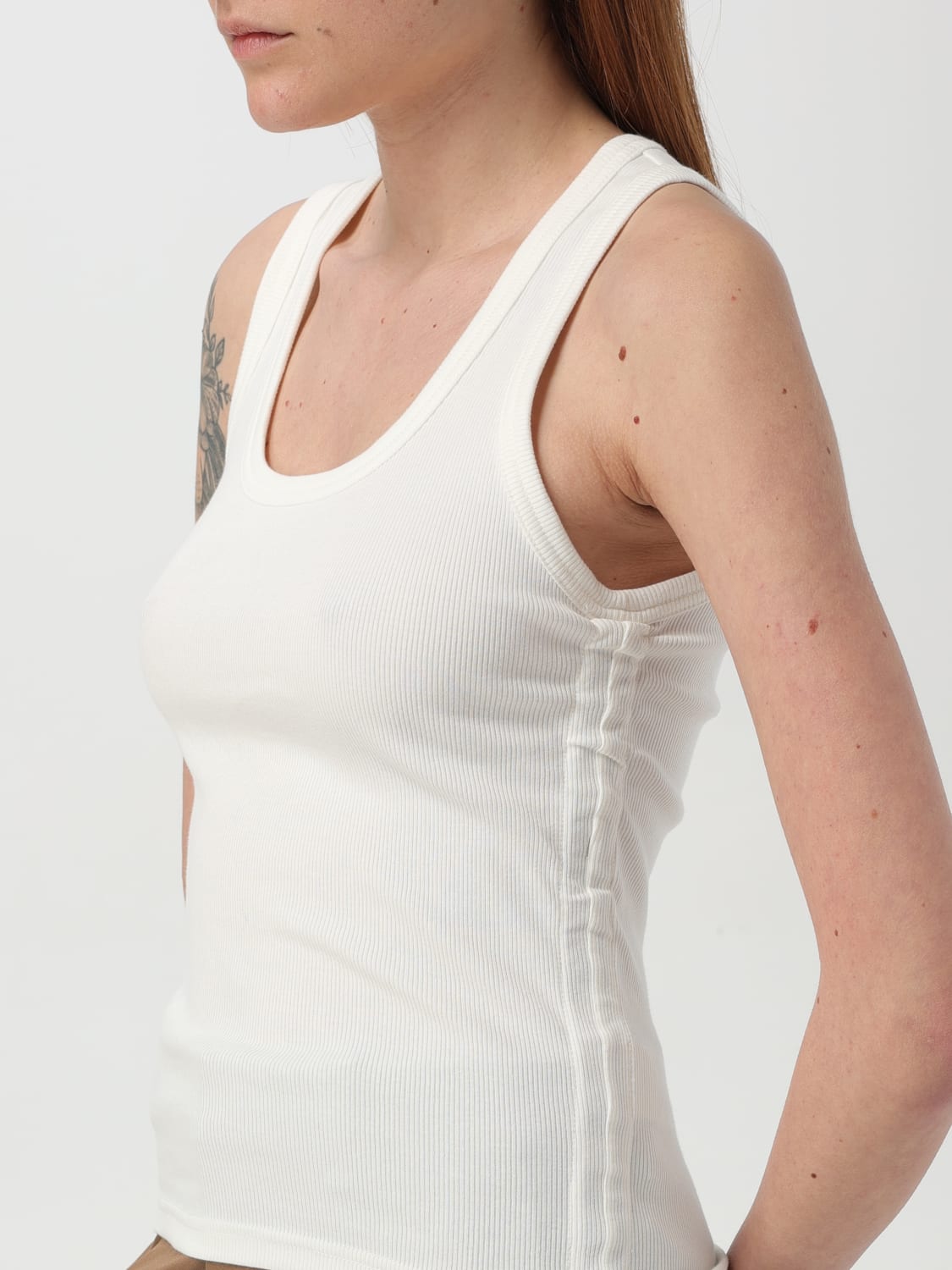 Tシャツ・カットソー BURBERRY WHITE STRETCH COTTON TANK TOP BURBERRY: basic stretch cotton tank top - White | Burberry