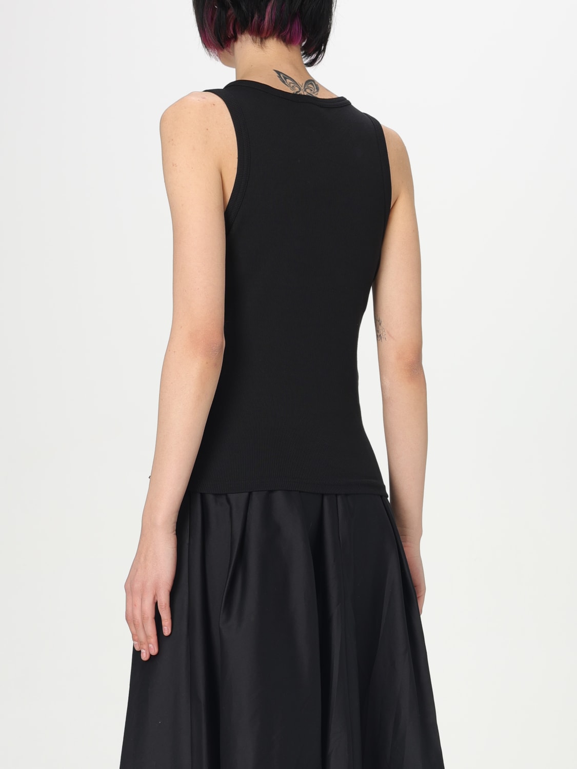 【送料&関税込】Burberry Black Stretch Cotton Tank Top D170C060-7607-4854-8FCA-