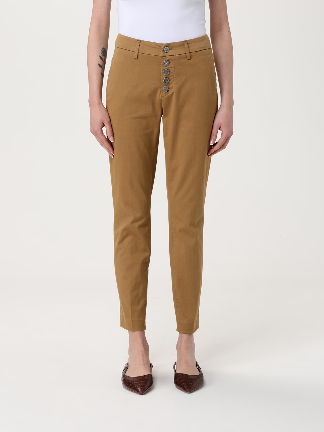 パンツ DONDUP Woman Pants White DP066BGS0096DPTD 397 DONDUP: Pants woman - White | Dondup pants DP066BGS0096DPTD