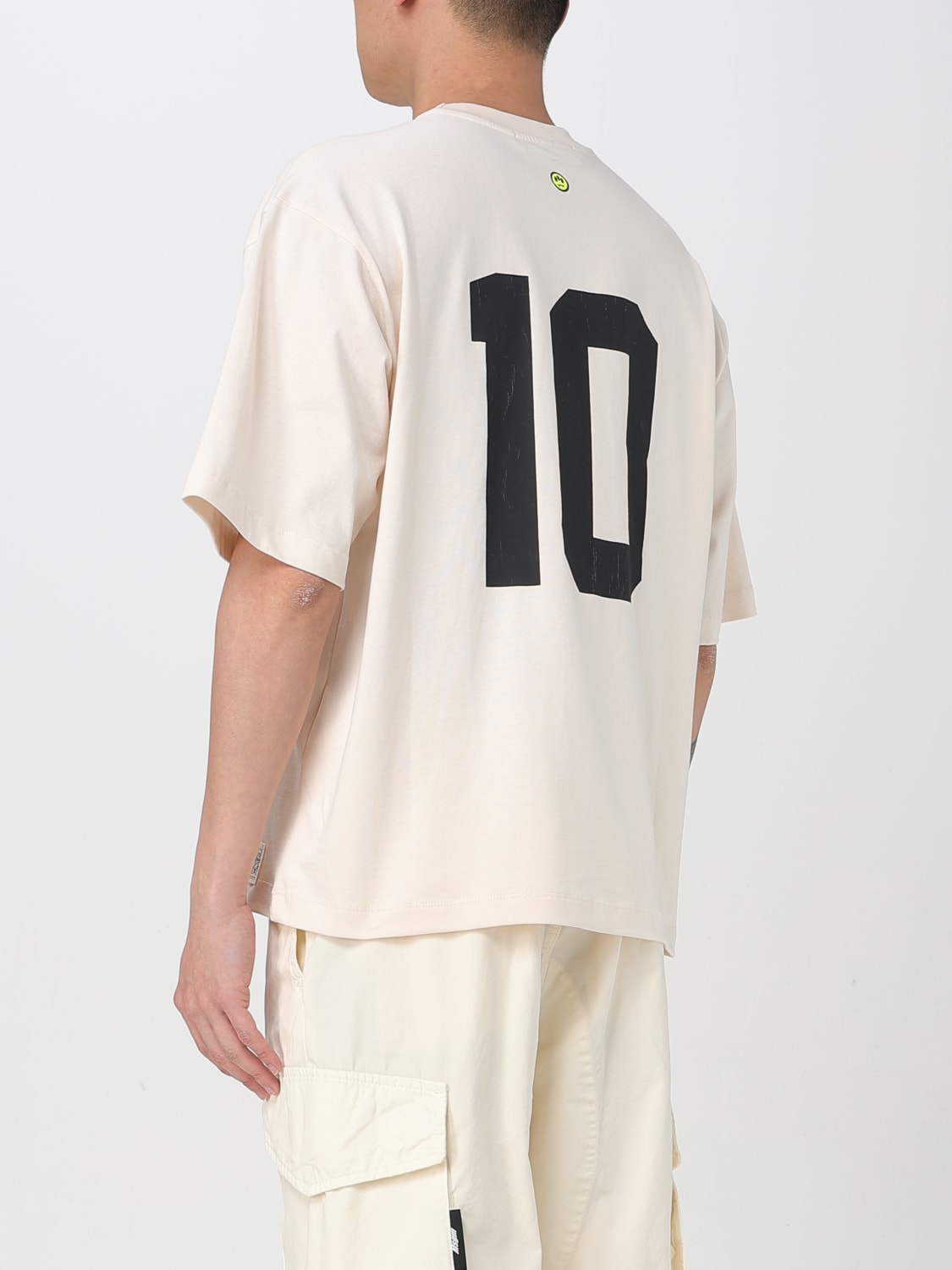 BARROW T-SHIRT: T-shirt oversize in cotone con stampa 10 Barrow, Crema - Img 2