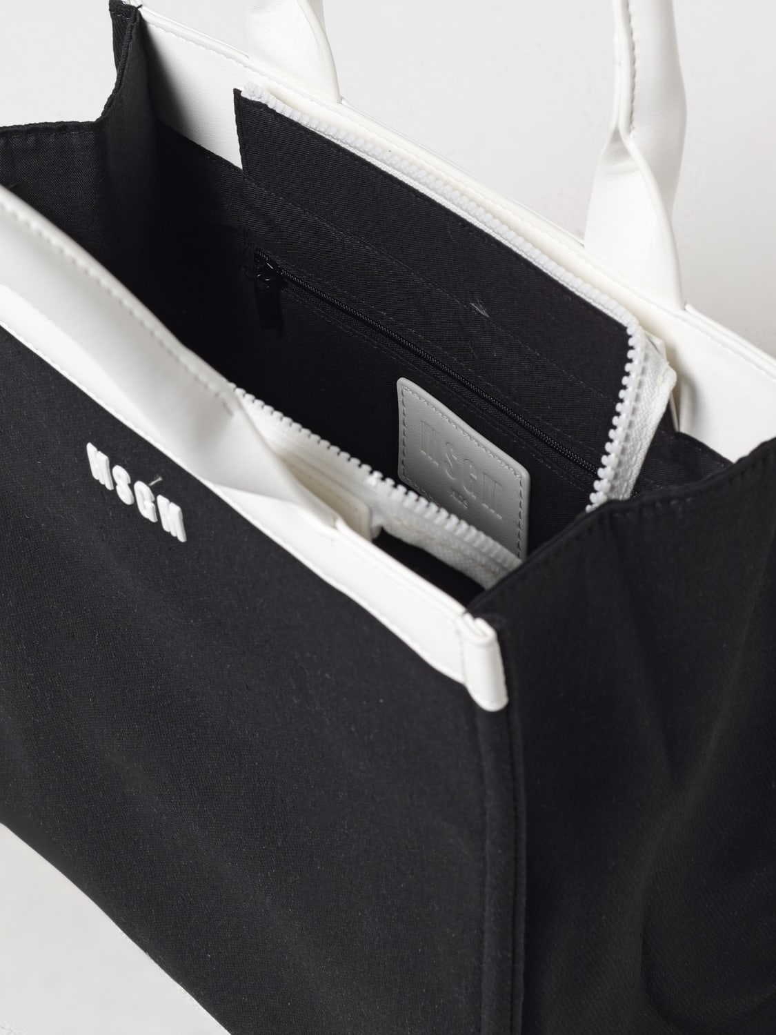 MSGM KIDS BORSA: Borsa tote a mano con logo MSGM Kids, Nero - Img 3