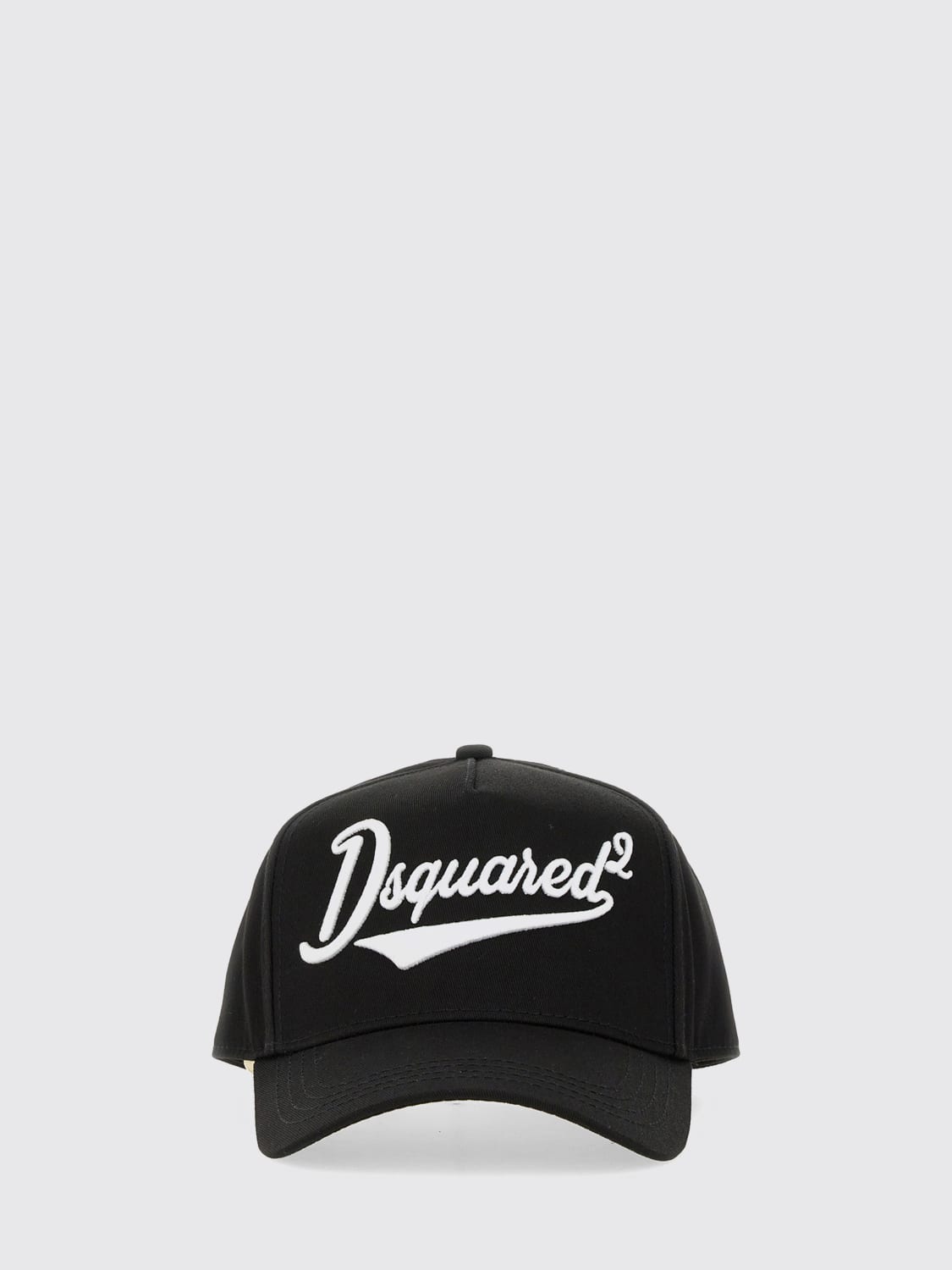 DSQUARED2 CAPPELLO: Cappello Dsquared2 in cotone con logo ricamato , Nero - Img 1