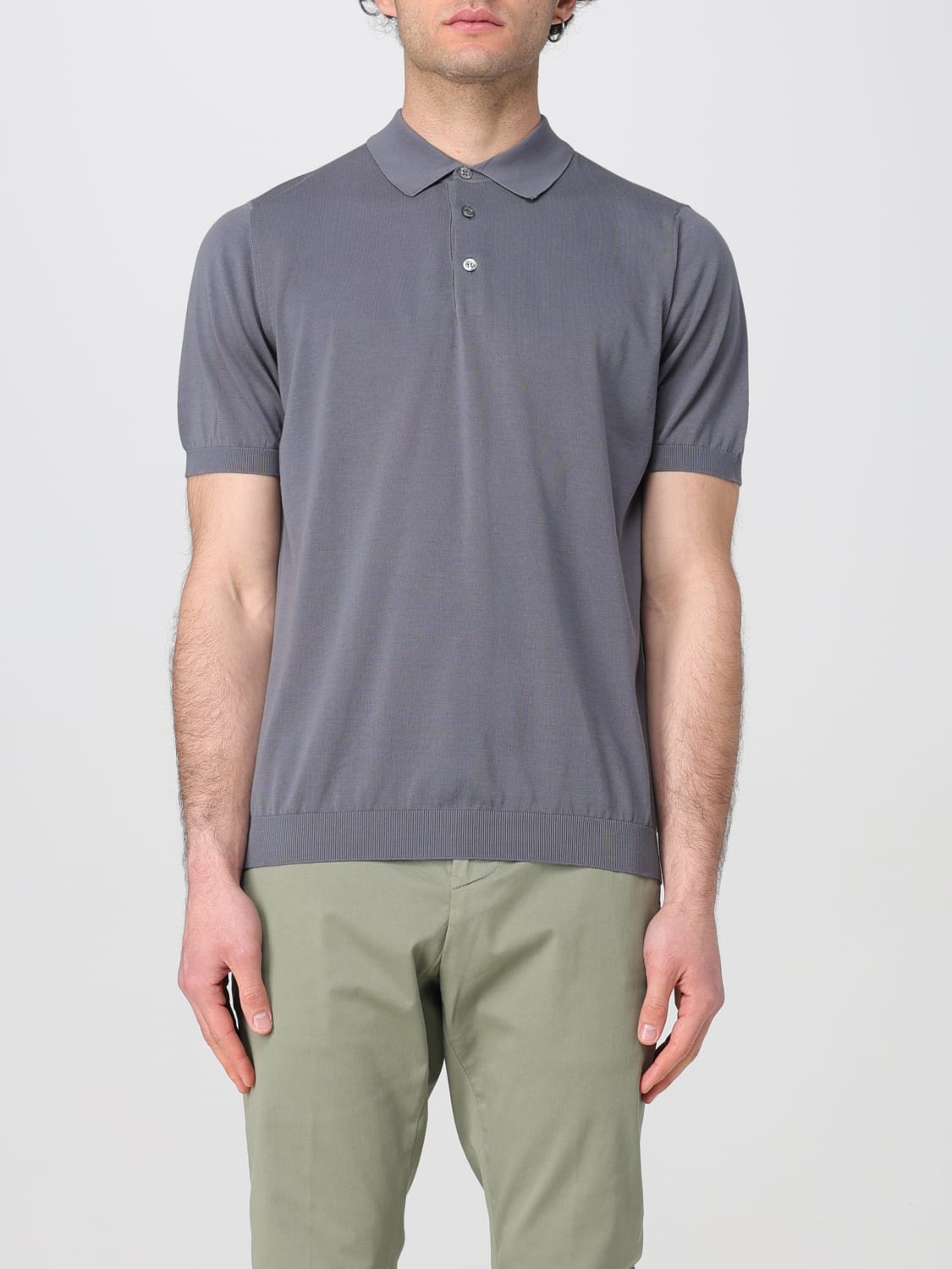DRUMOHR: Polo shirt men - Grey | Drumohr polo shirt D0GN202