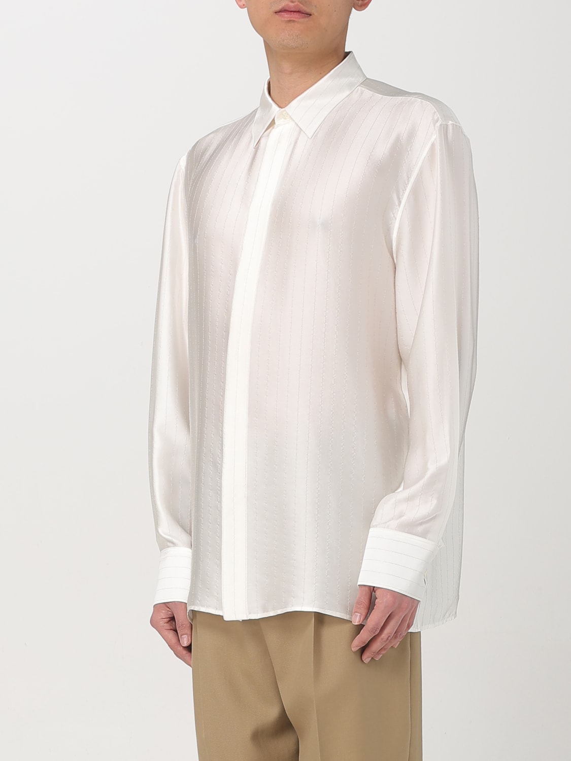 SAINT LAURENT SHIRT: Shirt men Saint Laurent, Silver - Img 4