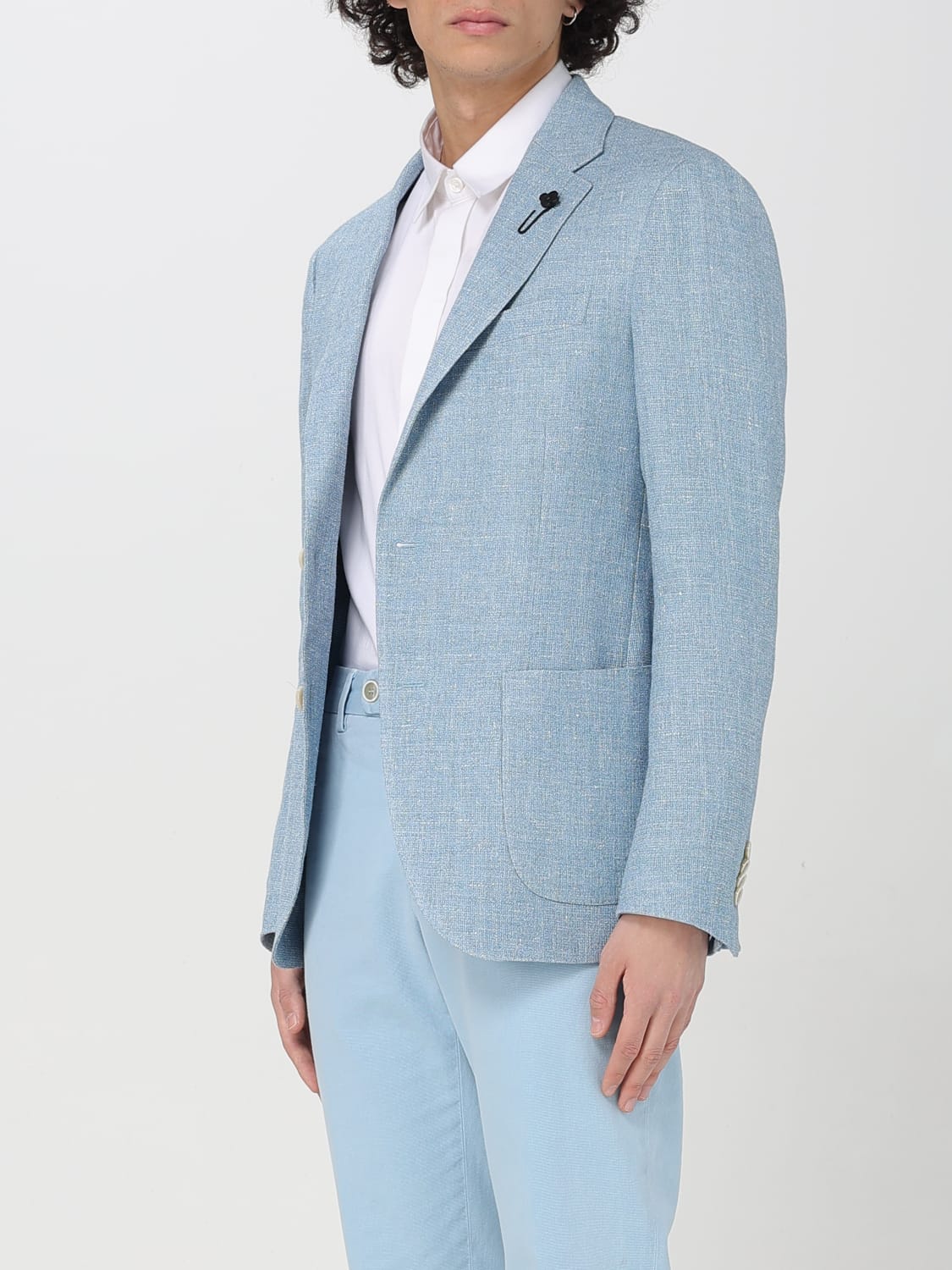 LARDINI 外套: 外套 男士 Lardini, 蓝色 - Img 3