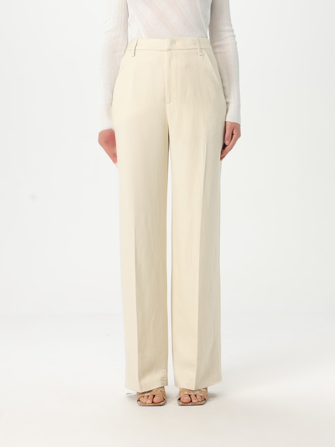 パンツ DONDUP Woman Pants Yellow Cream DP789IF1DXXX 004 DONDUP: Jeans woman - Yellow Cream | Dondup pants