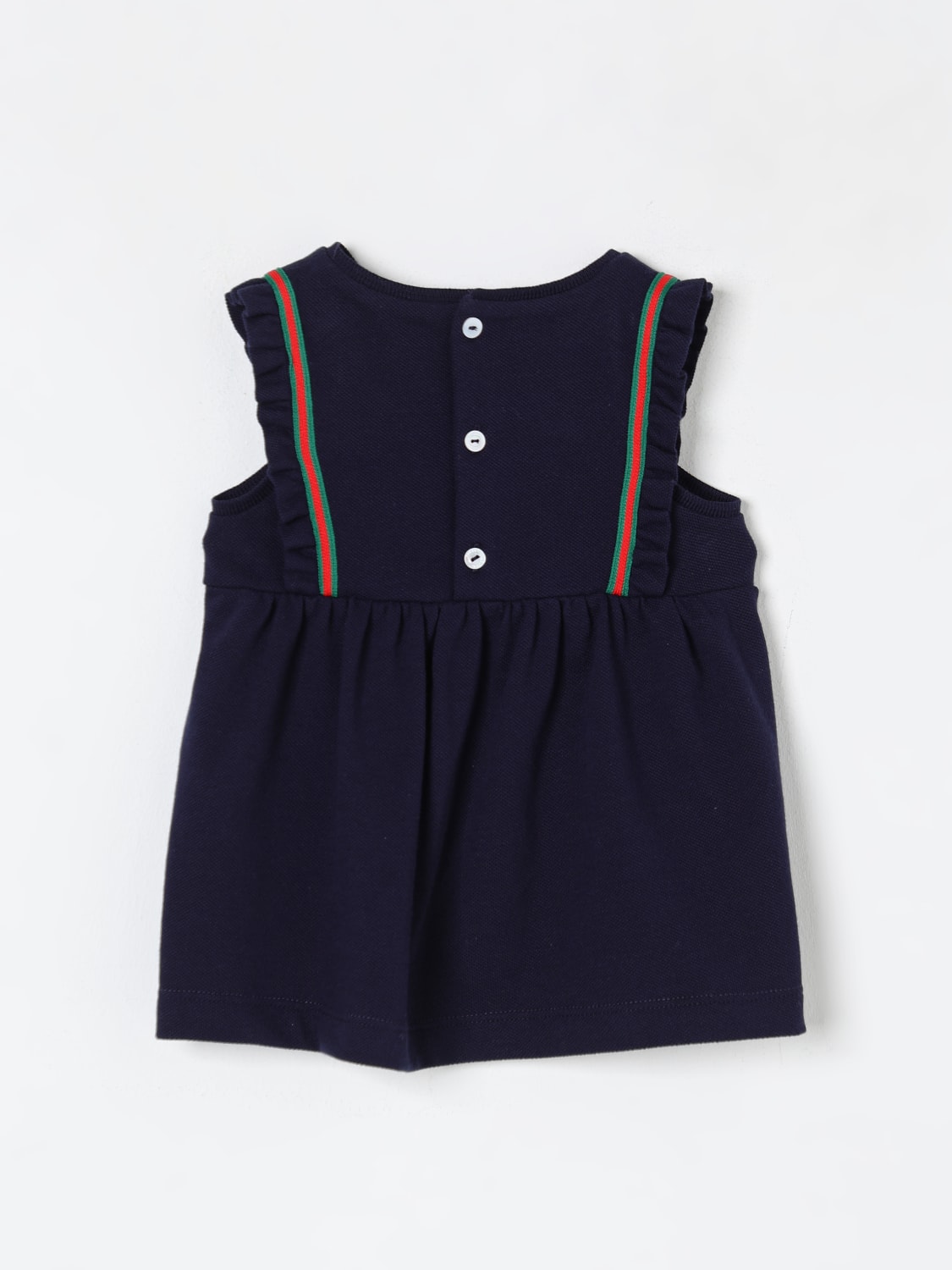 GUCCI ABITO: Abito in misto cotone Web Gucci, Blue - Img 2