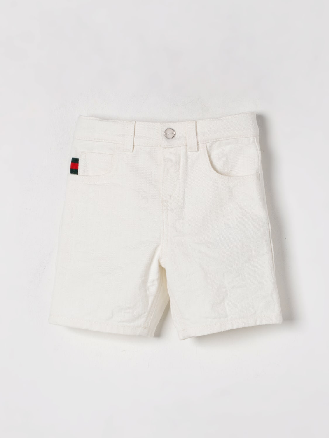GUCCI SHORTS: Pants kids Gucci, White - Img 1