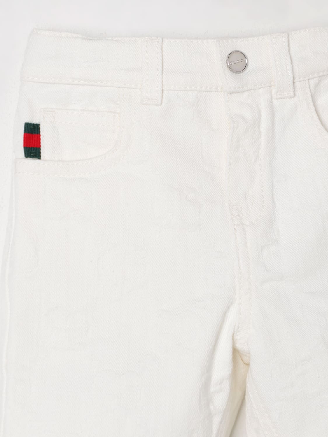 GUCCI SHORTS: Pants kids Gucci, White - Img 2