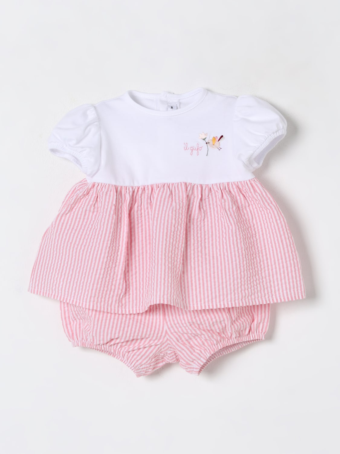 IL GUFO MONO: Pelele niños Il Gufo, Rosa - Img 1