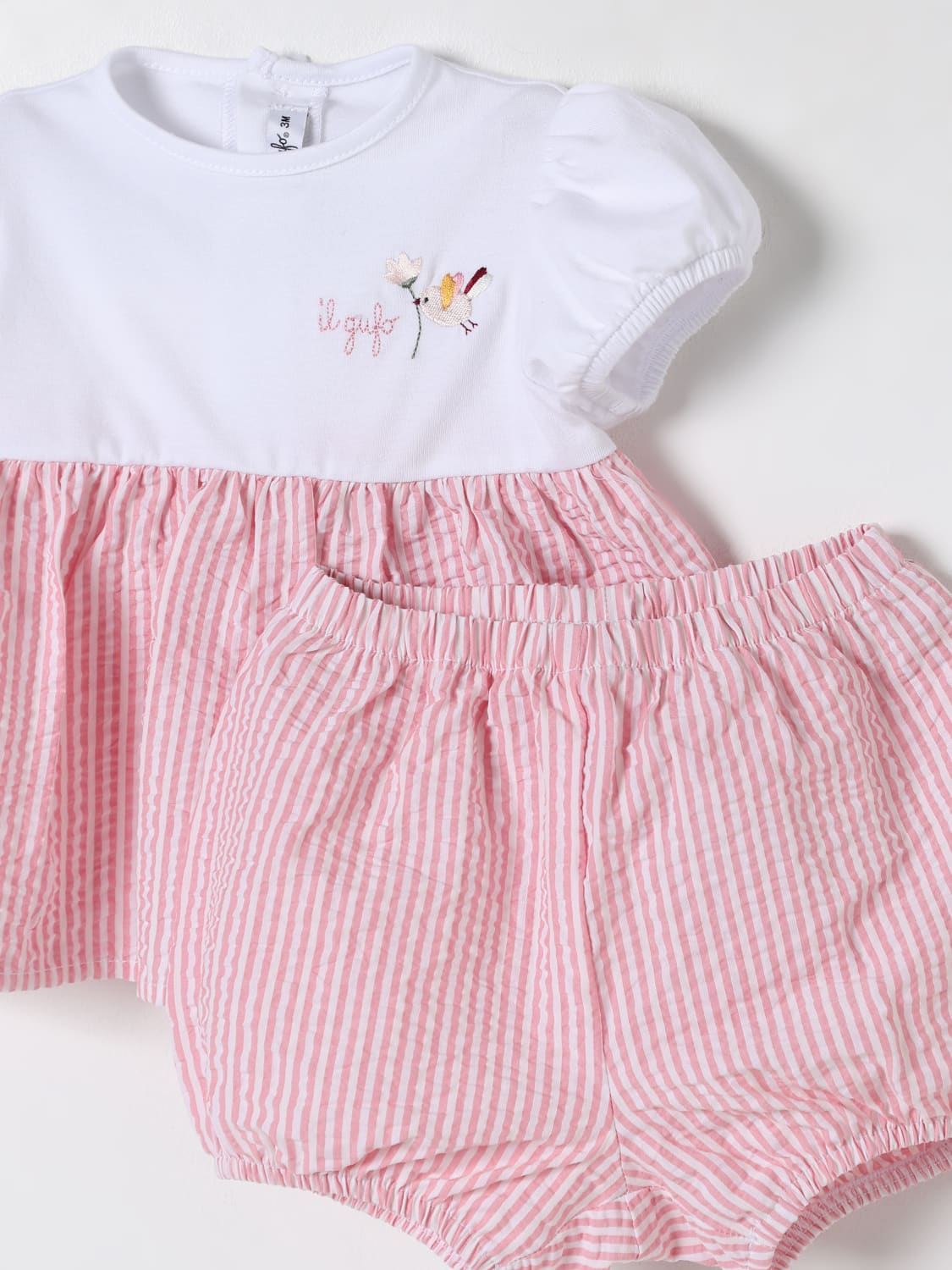 IL GUFO MONO: Pelele niños Il Gufo, Rosa - Img 3