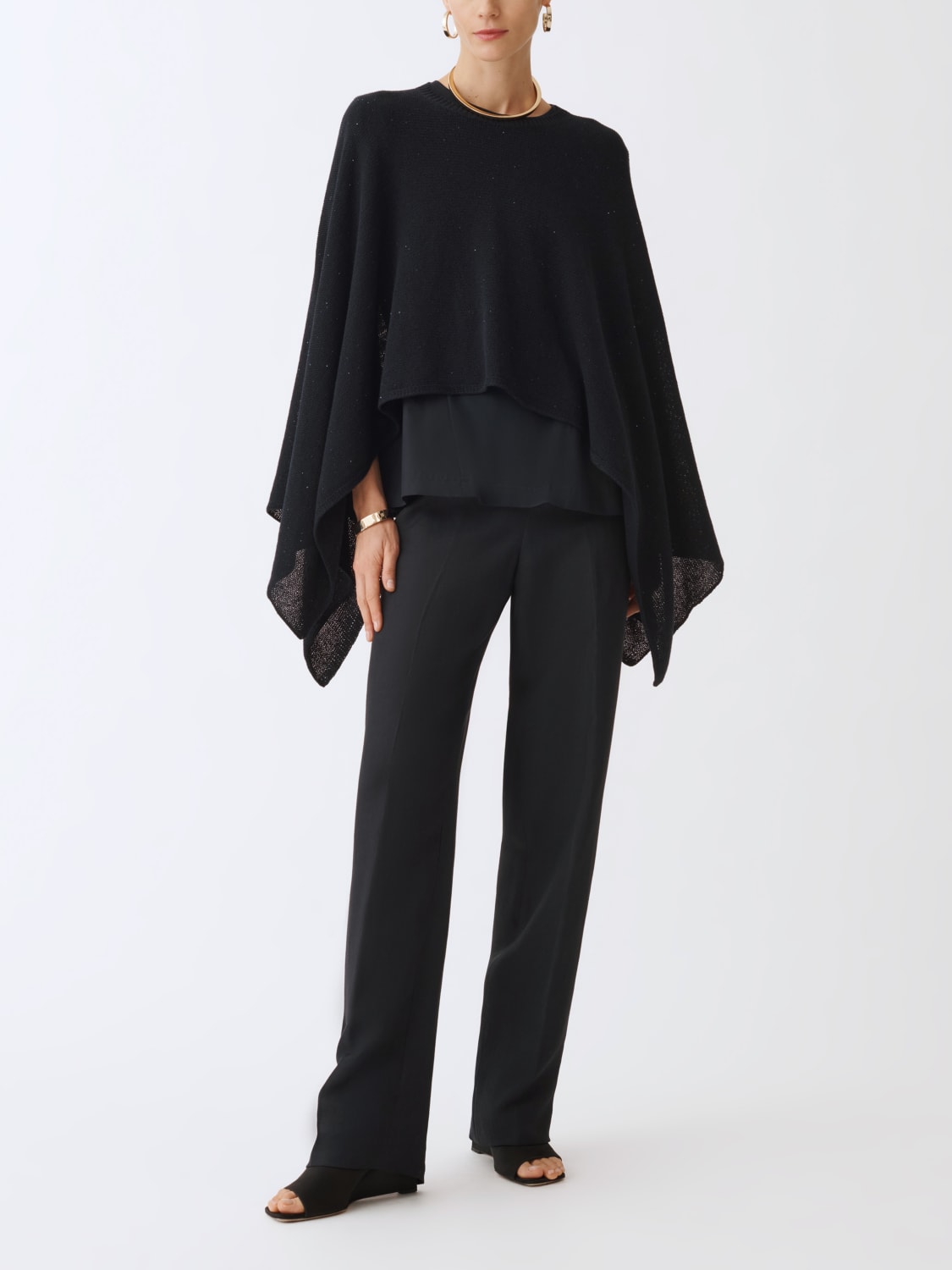 Tシャツ・カットソー FABIANA FILIPPI Woman T-Shirt Blue JED275F608L355 5146 Satin and knit T-shirt - FABIANA FILIPPI - DARK BLUE - Bongénie