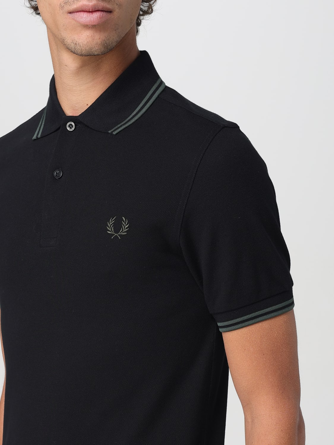 FRED PERRY POLO SHIRT: T-shirt men Fred Perry, Black - Img 3