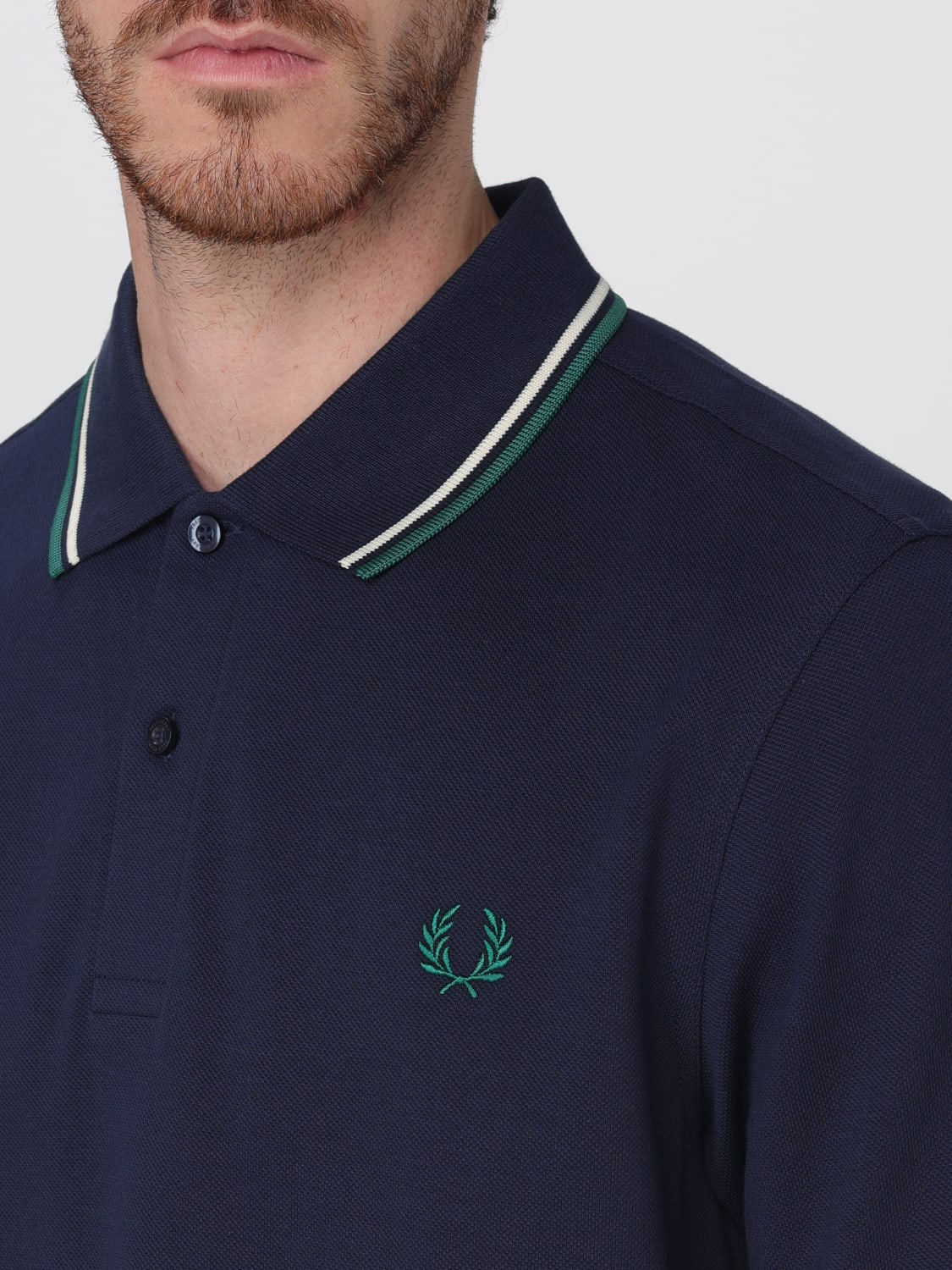 FRED PERRY POLO SHIRT: T-shirt men Fred Perry, Blue - Img 3