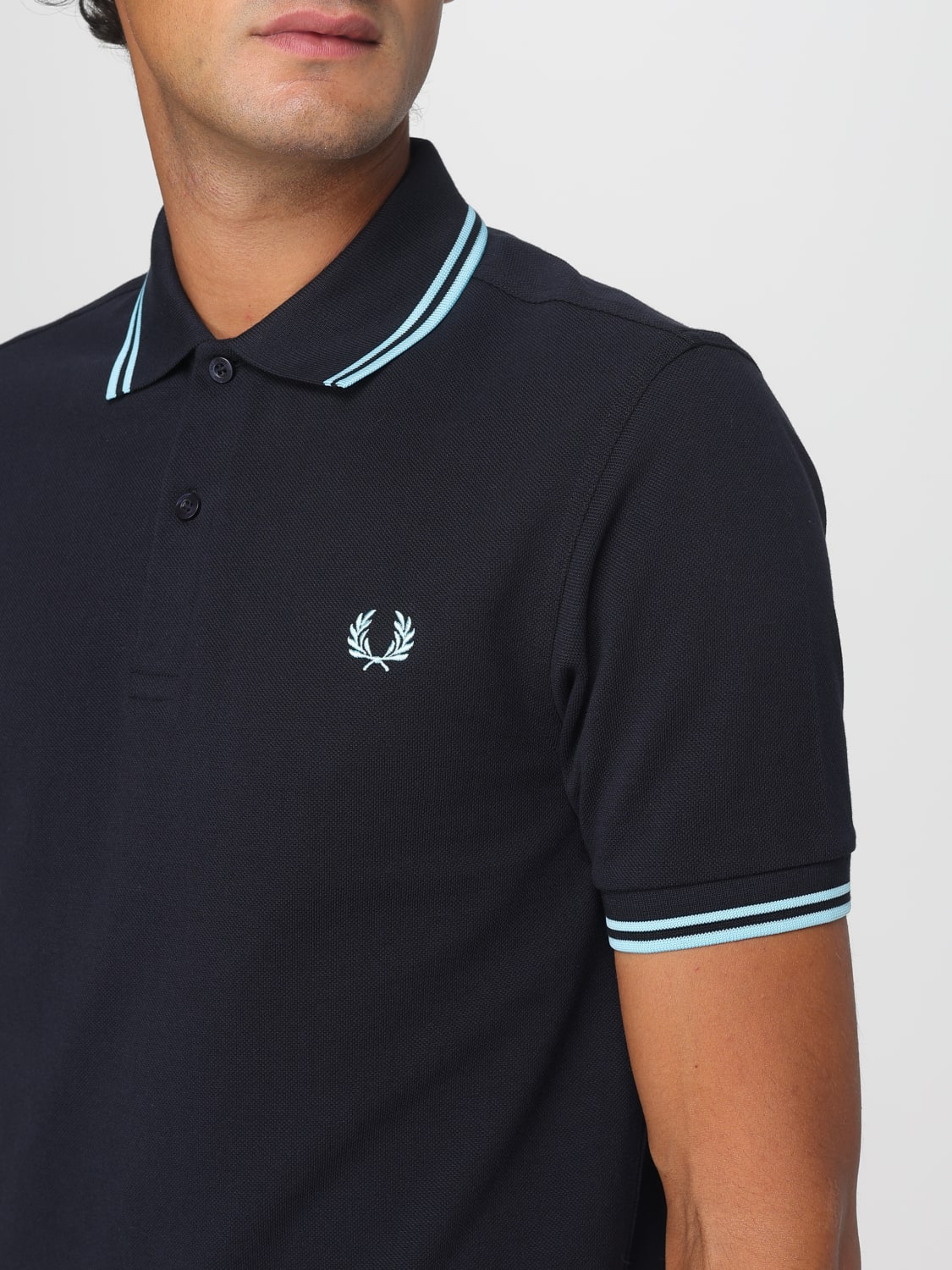 FRED PERRY POLO SHIRT: T-shirt men Fred Perry, Gnawed Blue - Img 3