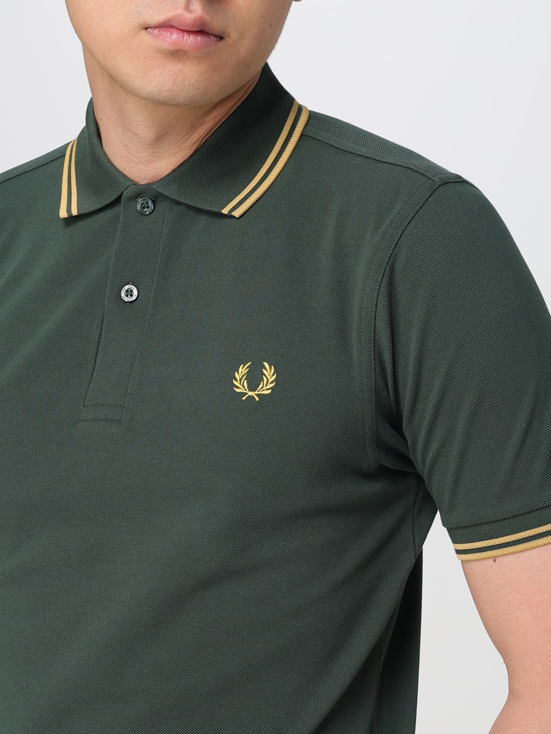 FRED PERRY POLO SHIRT: T-shirt men Fred Perry, Green - Img 3