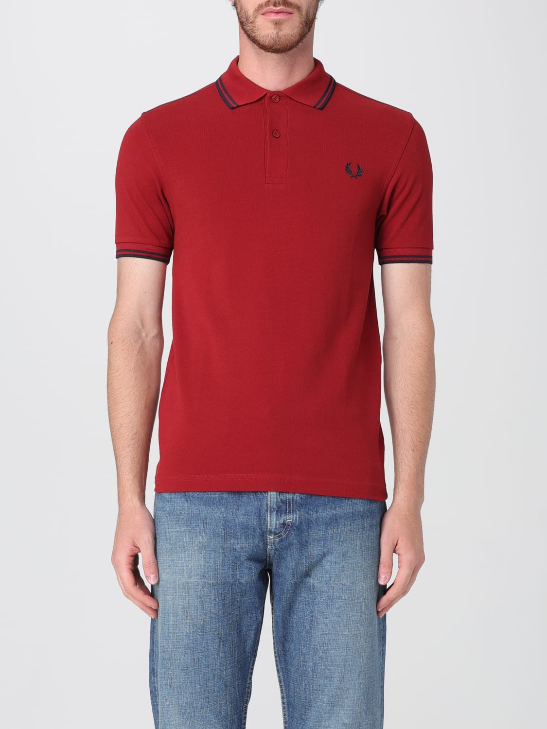 FRED PERRY POLO SHIRT: T-shirt men Fred Perry, Red - Img 1