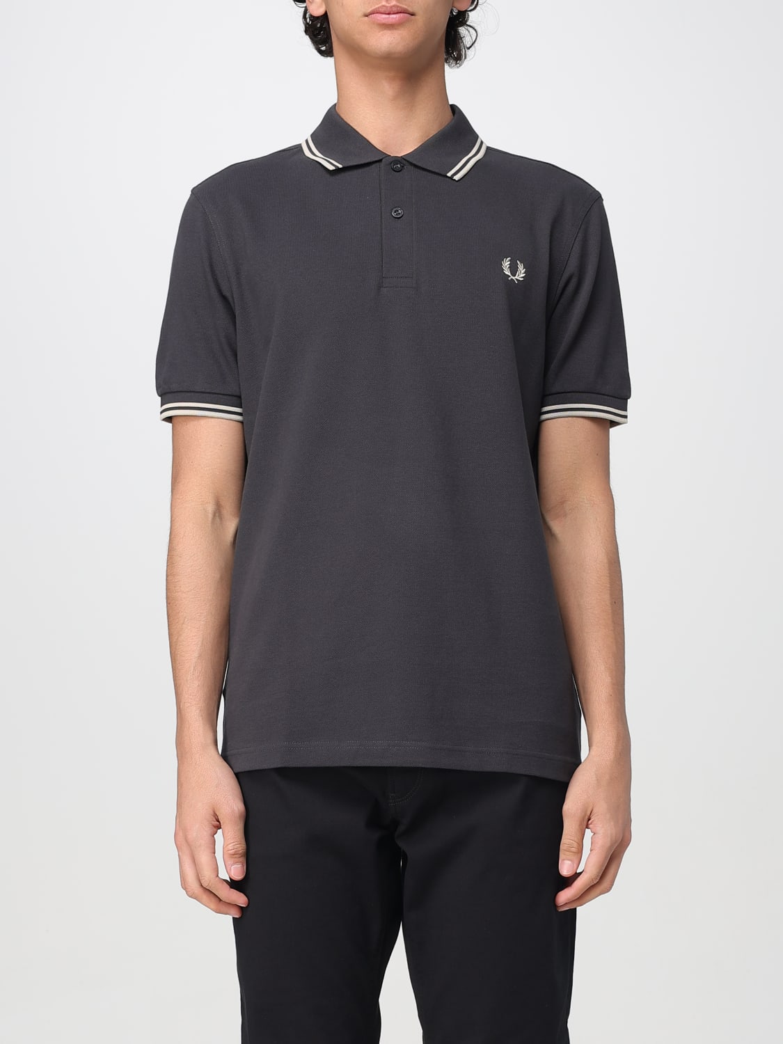 FRED PERRY POLO SHIRT: T-shirt men Fred Perry, Grey - Img 1