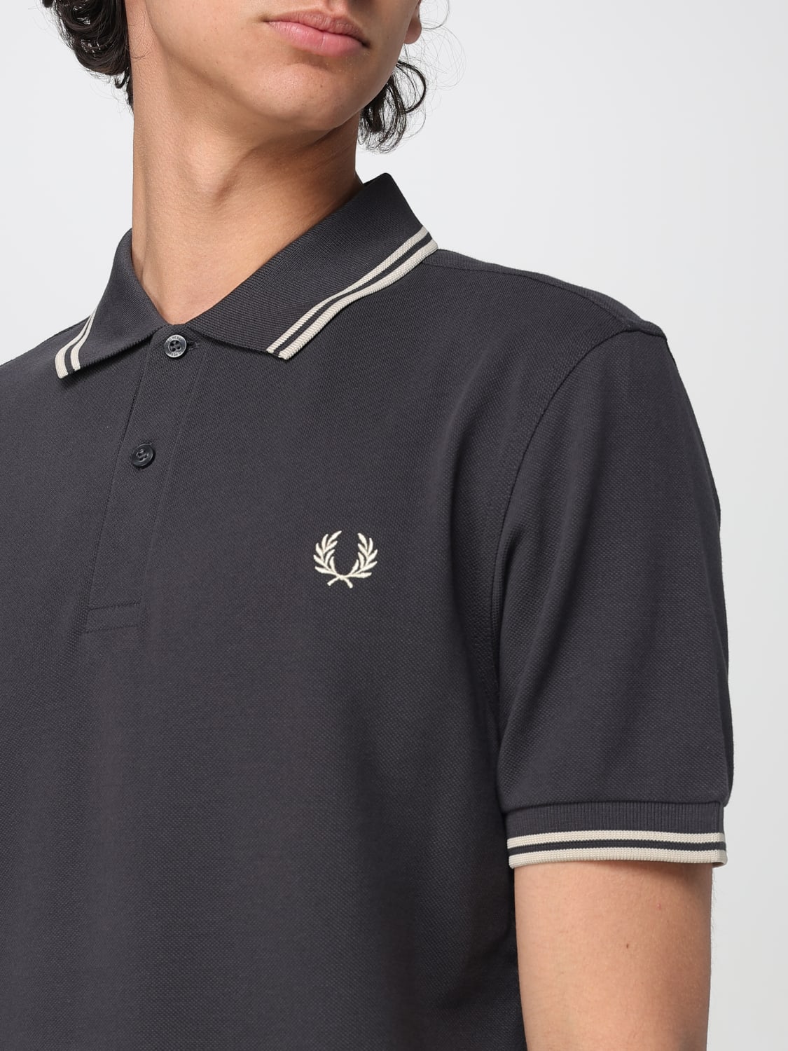 FRED PERRY POLO SHIRT: T-shirt men Fred Perry, Grey - Img 3