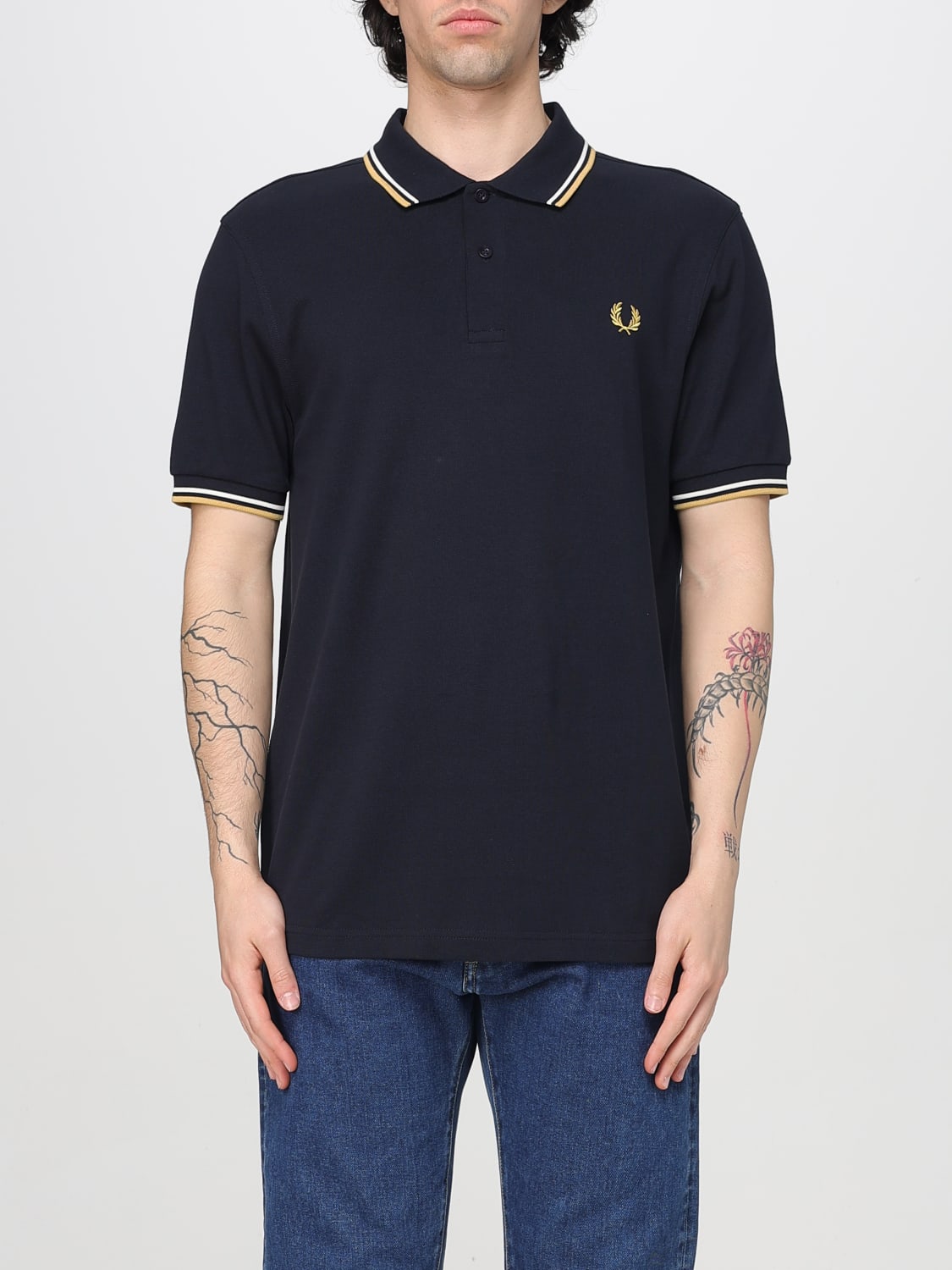 FRED PERRY POLO: T-shirt homme Fred Perry, Écru - Img 1