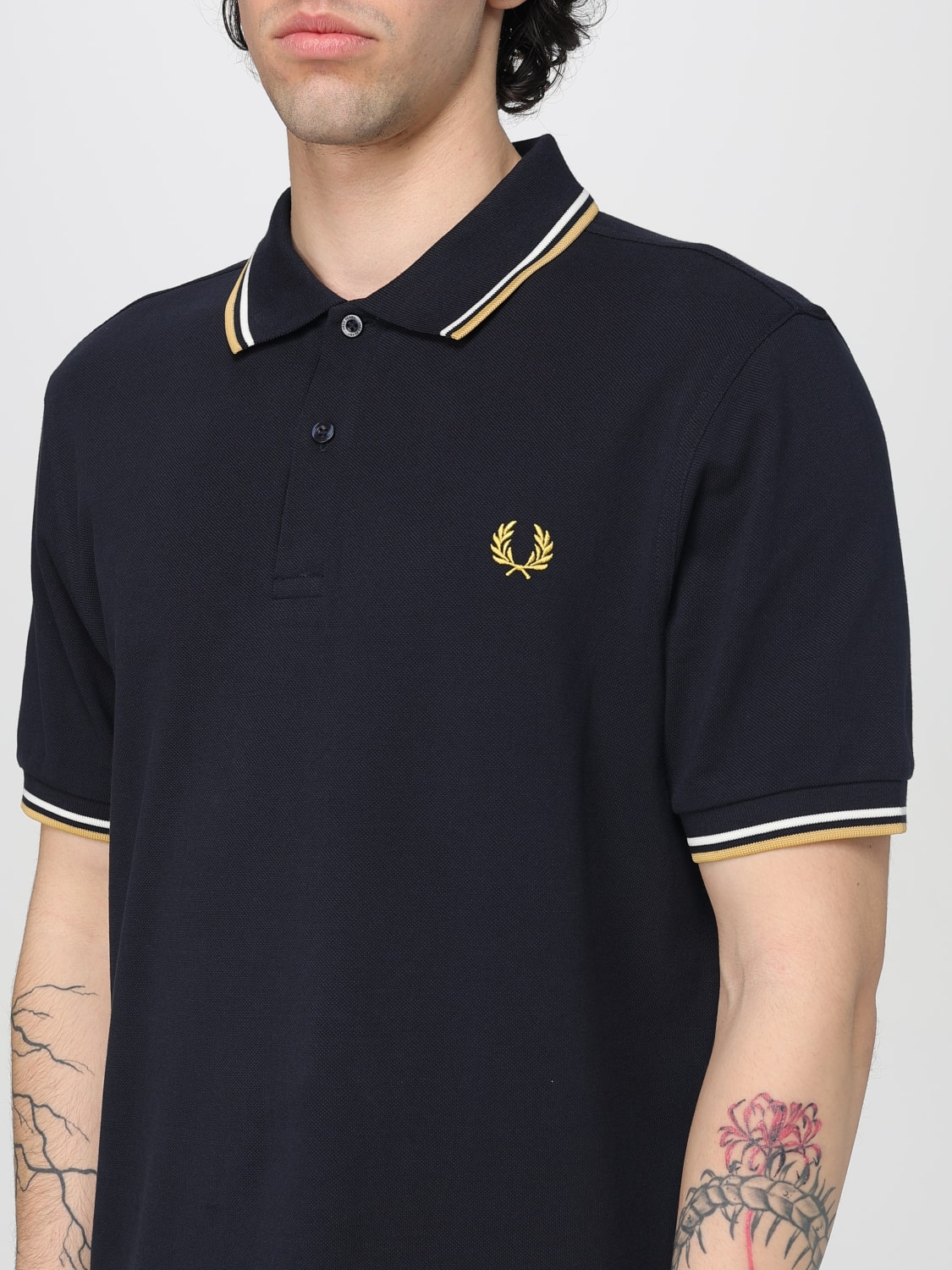 FRED PERRY POLO: T-shirt homme Fred Perry, Écru - Img 3