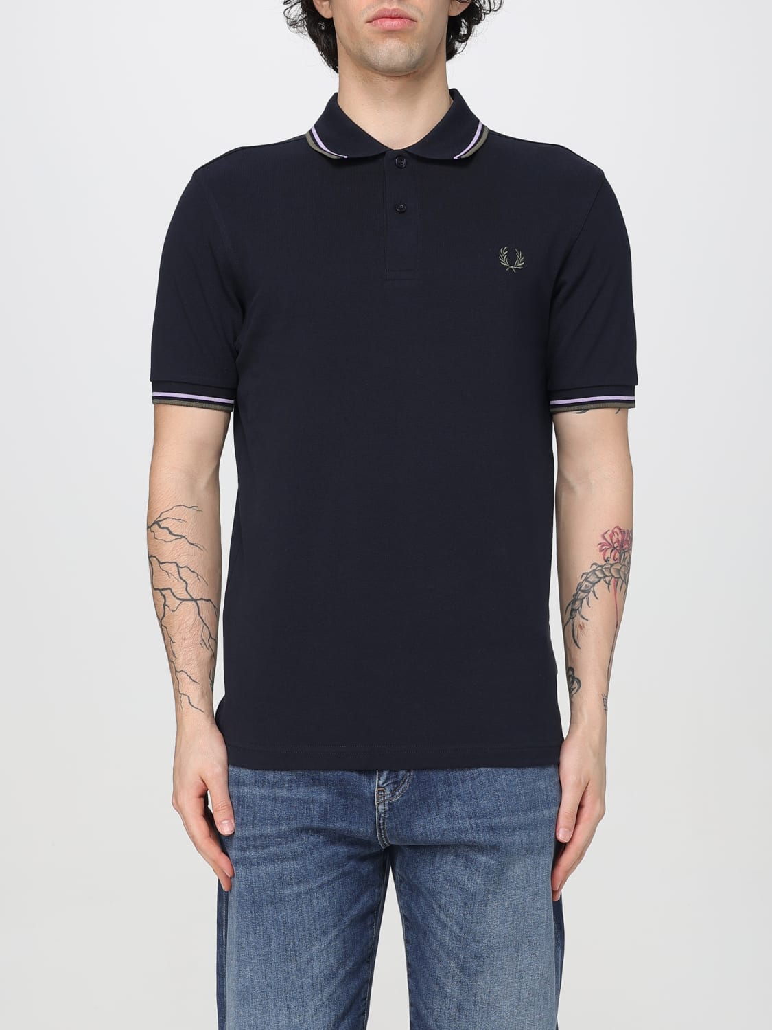 FRED PERRY POLO SHIRT: T-shirt men Fred Perry, Blue 2 - Img 1