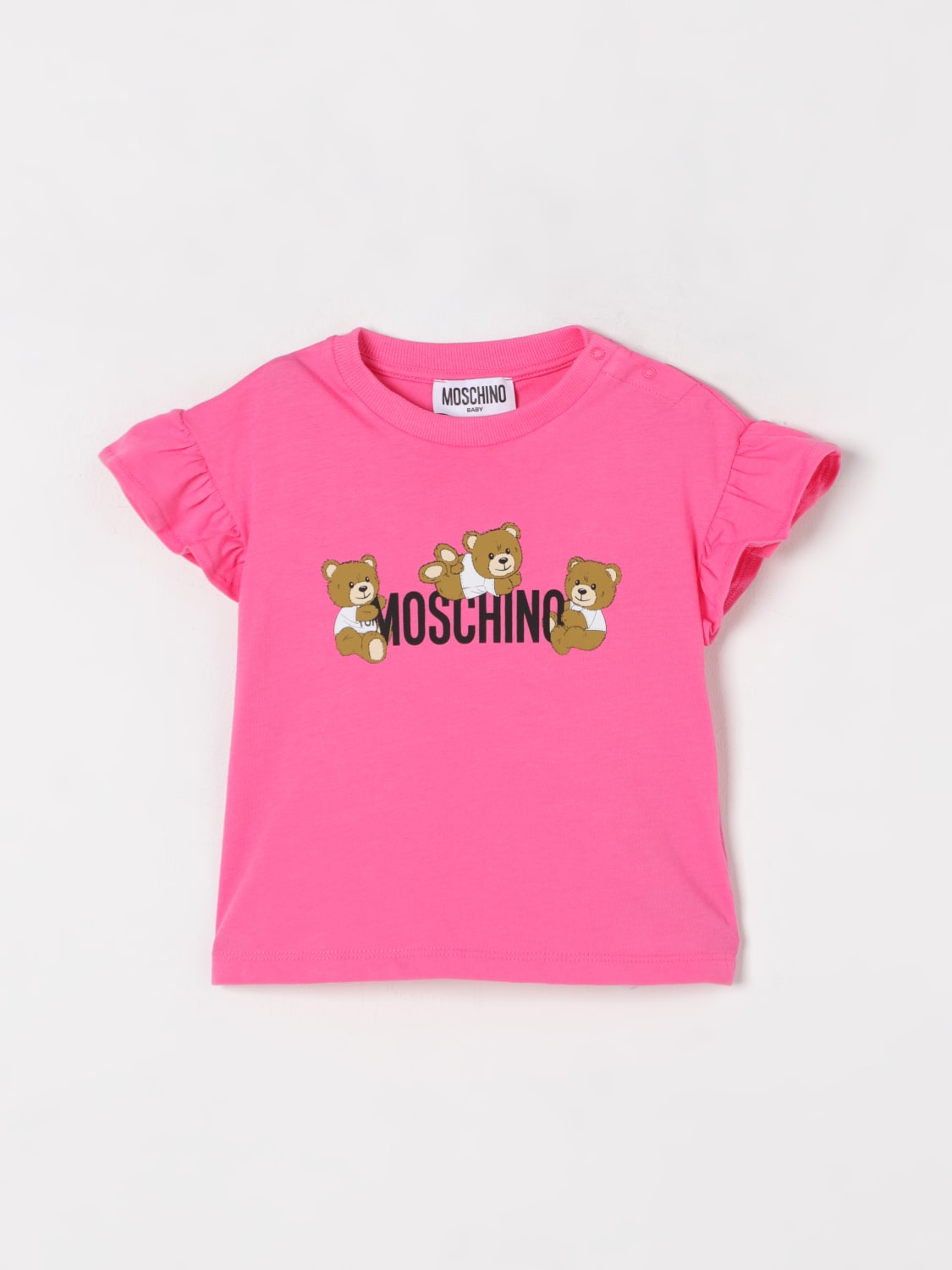 MOSCHINO T-SHIRT: T-shirt kinder Moschino, Pink - Img 1