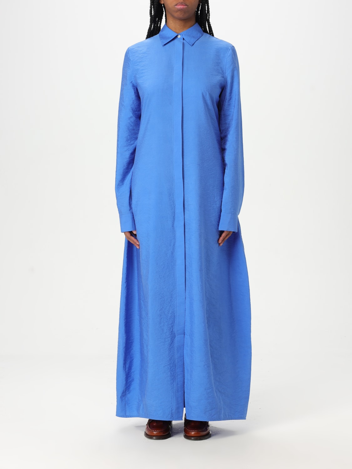ワンピース TOTEME Woman Dress Gnawed Blue 251WRD4489FB0368 276 TOTEME: Dress woman - Gnawed Blue | Toteme dress