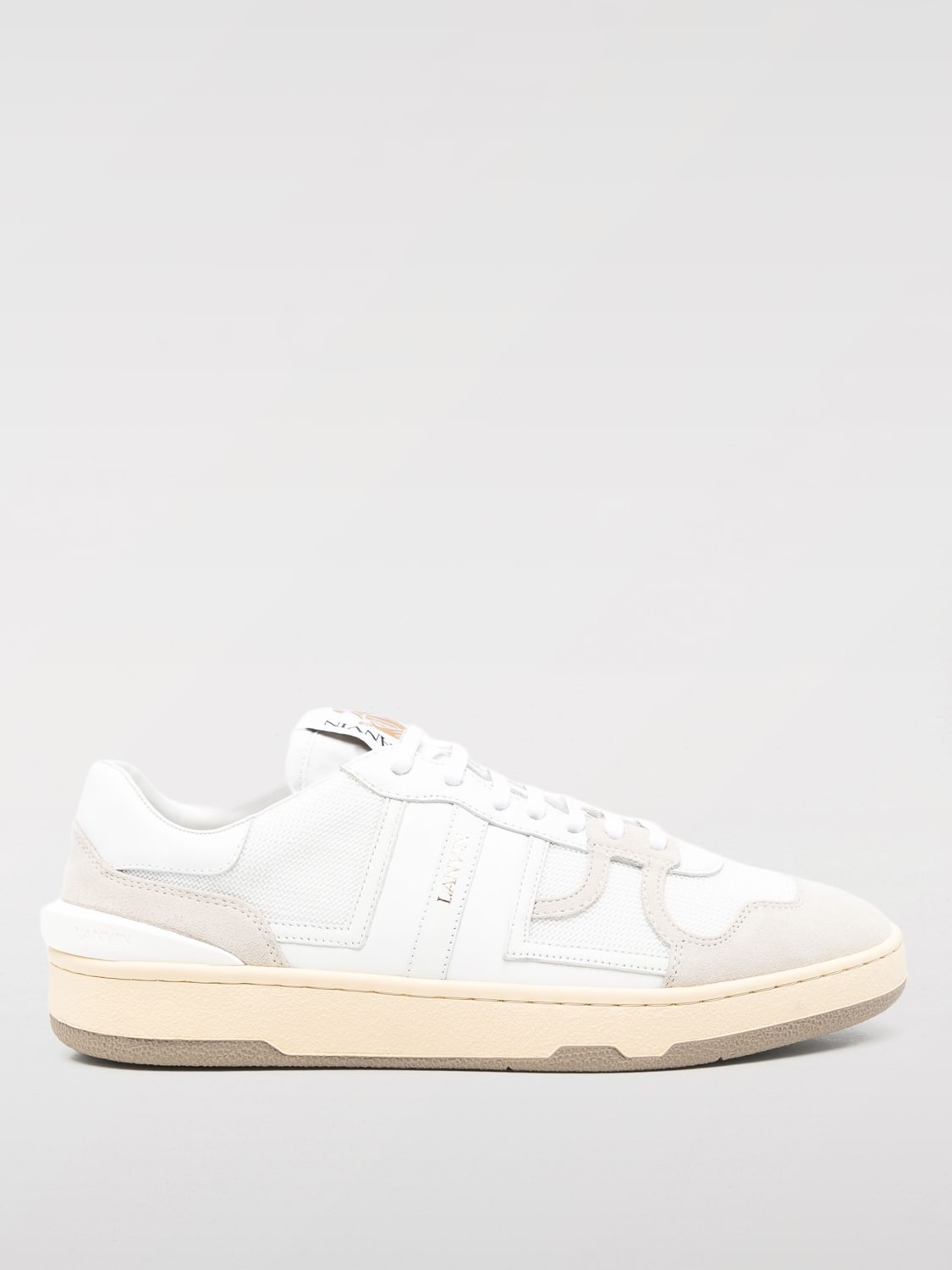 LANVIN SNEAKERS: Sneakers CLay Lanvin in pelle e mesh , Bianco - Img 1