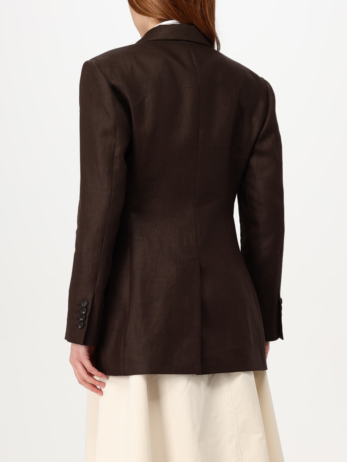 BRUNELLO CUCINELLI BLAZER: Blazer woman Brunello Cucinelli, Brown - Img 3