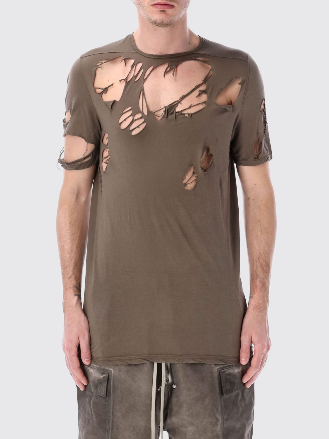 RICK OWENS DRKSHDW T-SHIRT: T-shirt men Drkshdw, Brown - Img 1