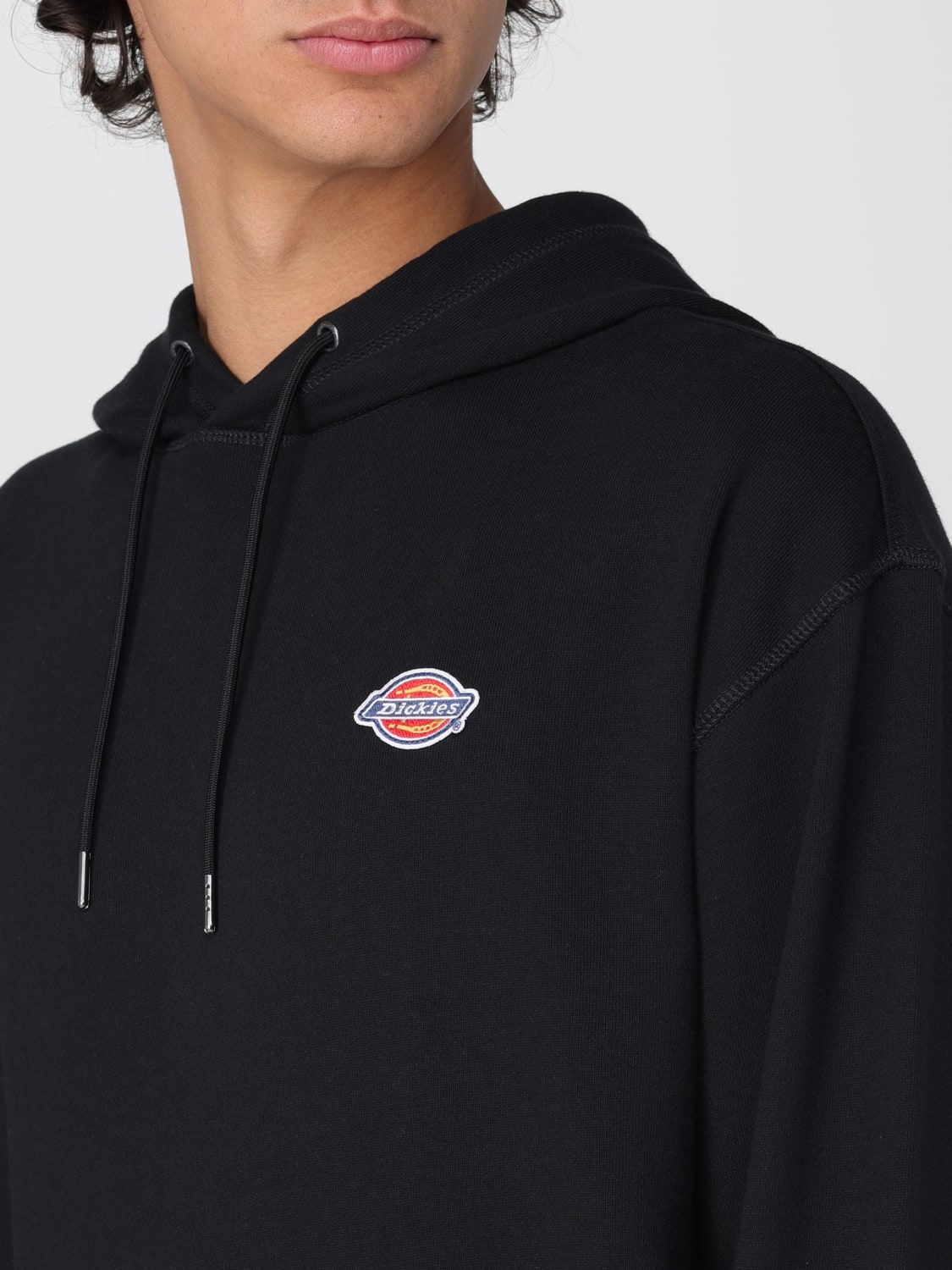 DICKIES POLO: T-shirt in cotone con logo Dickies, Nero - Img 3