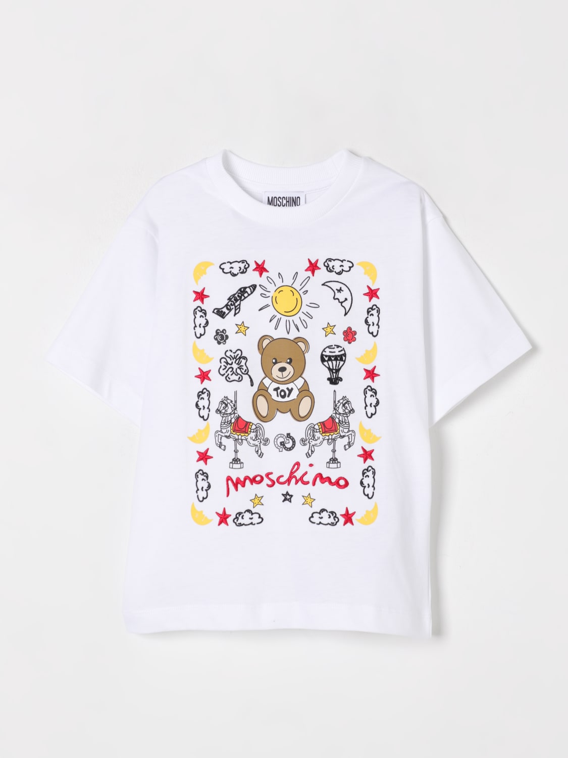 MOSCHINO T-SHIRT: T-shirt kinder Moschino, Weiß - Img 1