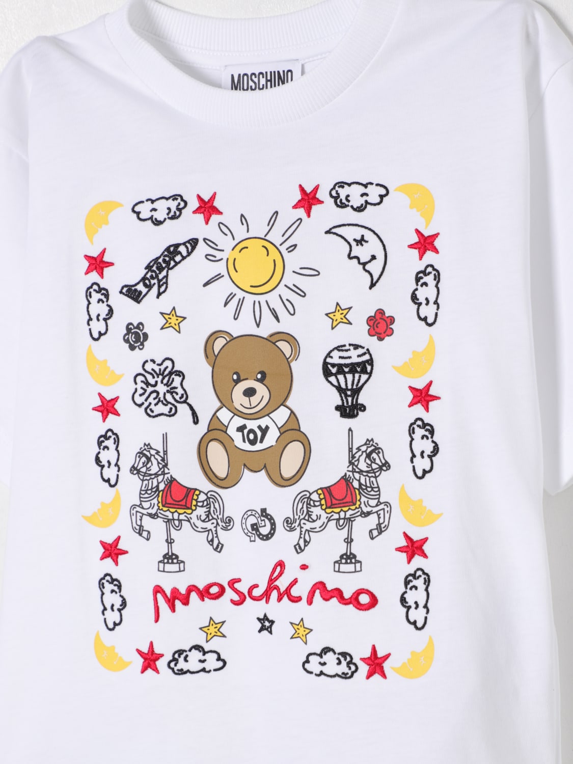 MOSCHINO T-SHIRT: T-shirt kinder Moschino, Weiß - Img 3
