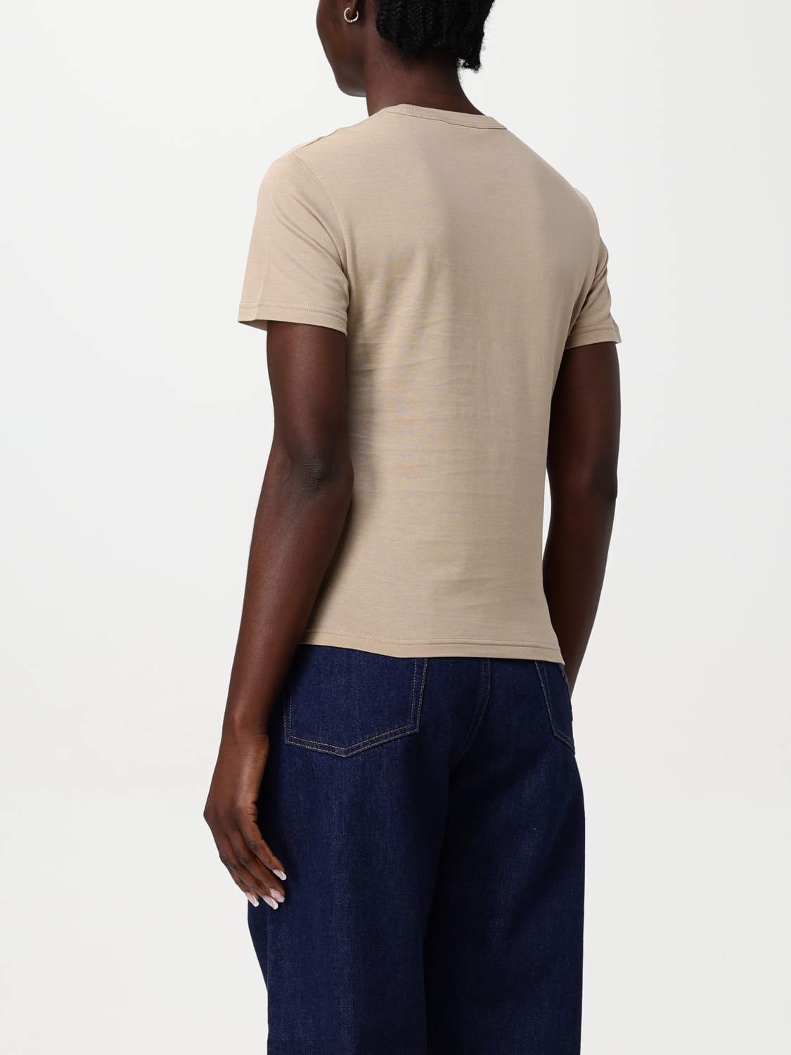 GUCCI: T-shirt woman - Beige | Gucci t-shirt 798764XJG6X