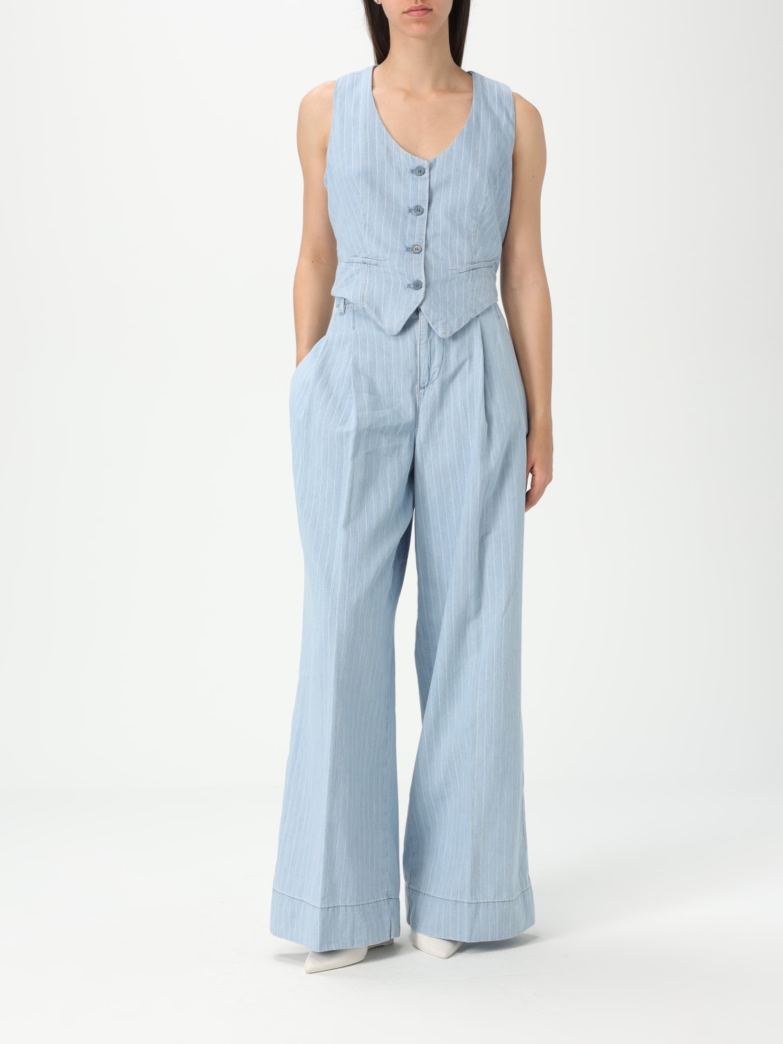 ジャケット LIU JO Woman Jacket Denim UA5122D4989 78822 LIU JO: Jacket woman - Denim | Liu Jo waistcoat UA5122D4989