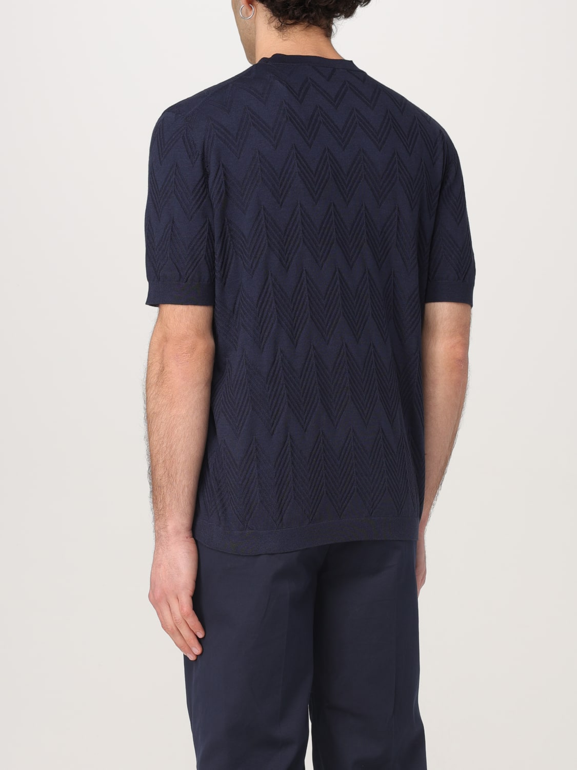Tシャツ・カットソー MISSONI Men T Shirts US25SL02BK043Z S72JF BLUE MISSONI: T-shirt men - Blue | Missoni t-shirt US25SL02BK043Z