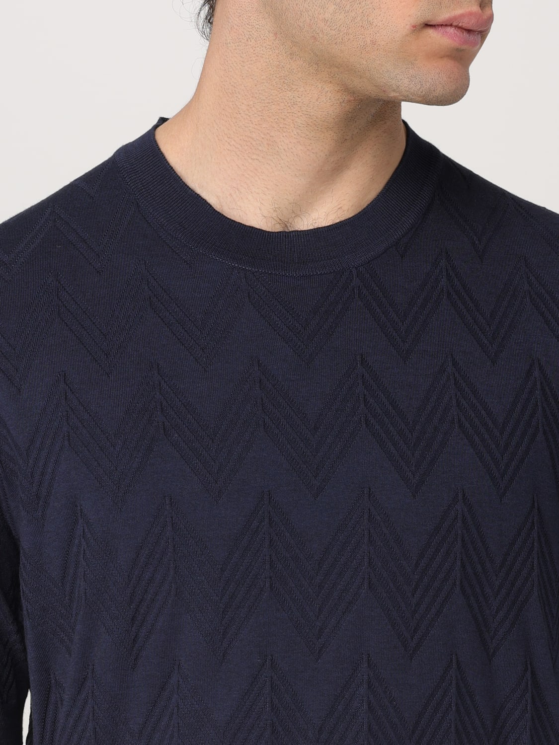Tシャツ・カットソー MISSONI Men T Shirts US25SL02BK043Z S72JF BLUE MISSONI: T-shirt men - Blue | Missoni t-shirt US25SL02BK043Z